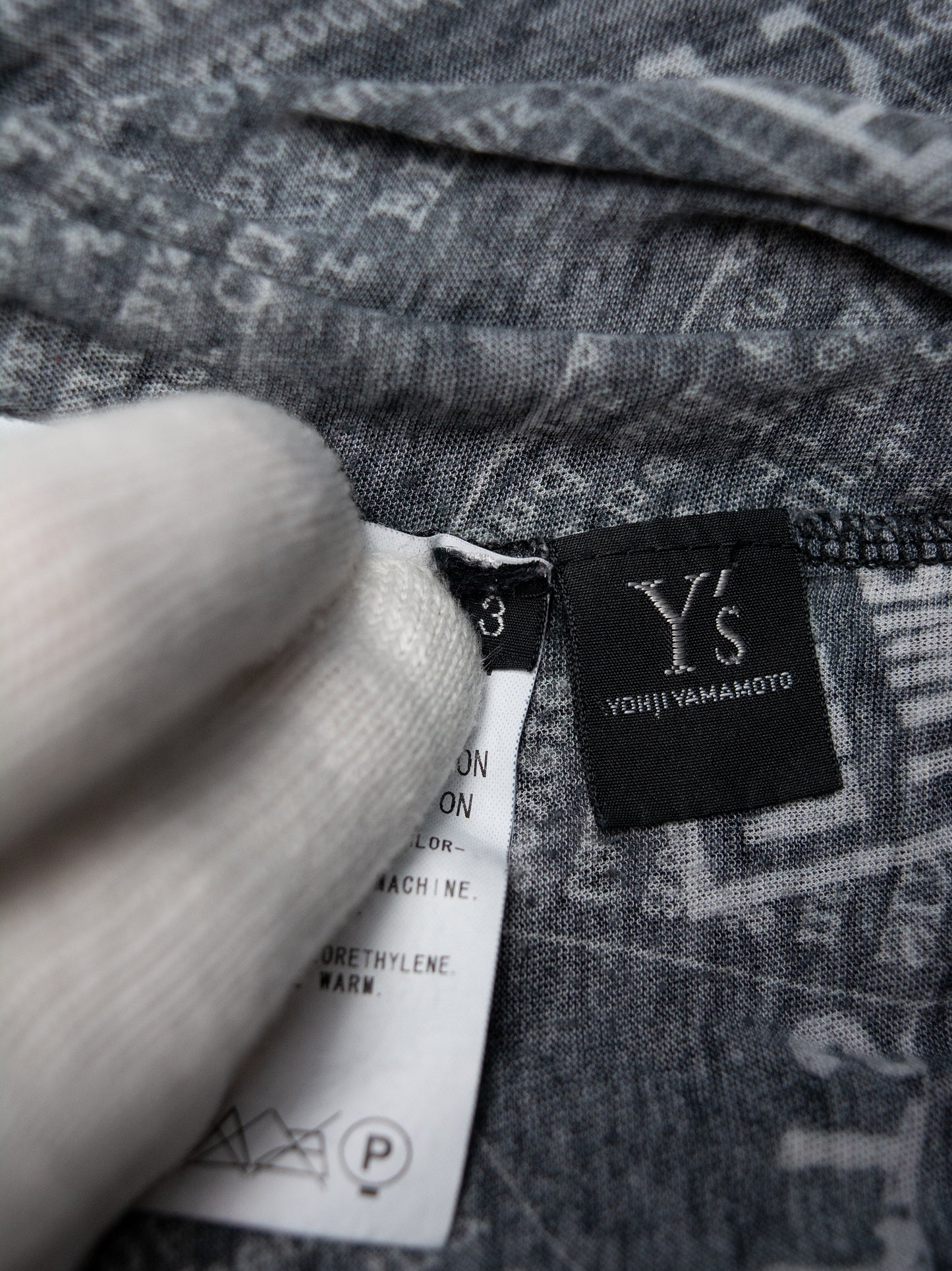 Y's by Yohji Yamamoto - S/S 2005 - St. Louis Globe Democrat print sheer t-shirt - women's size 3
