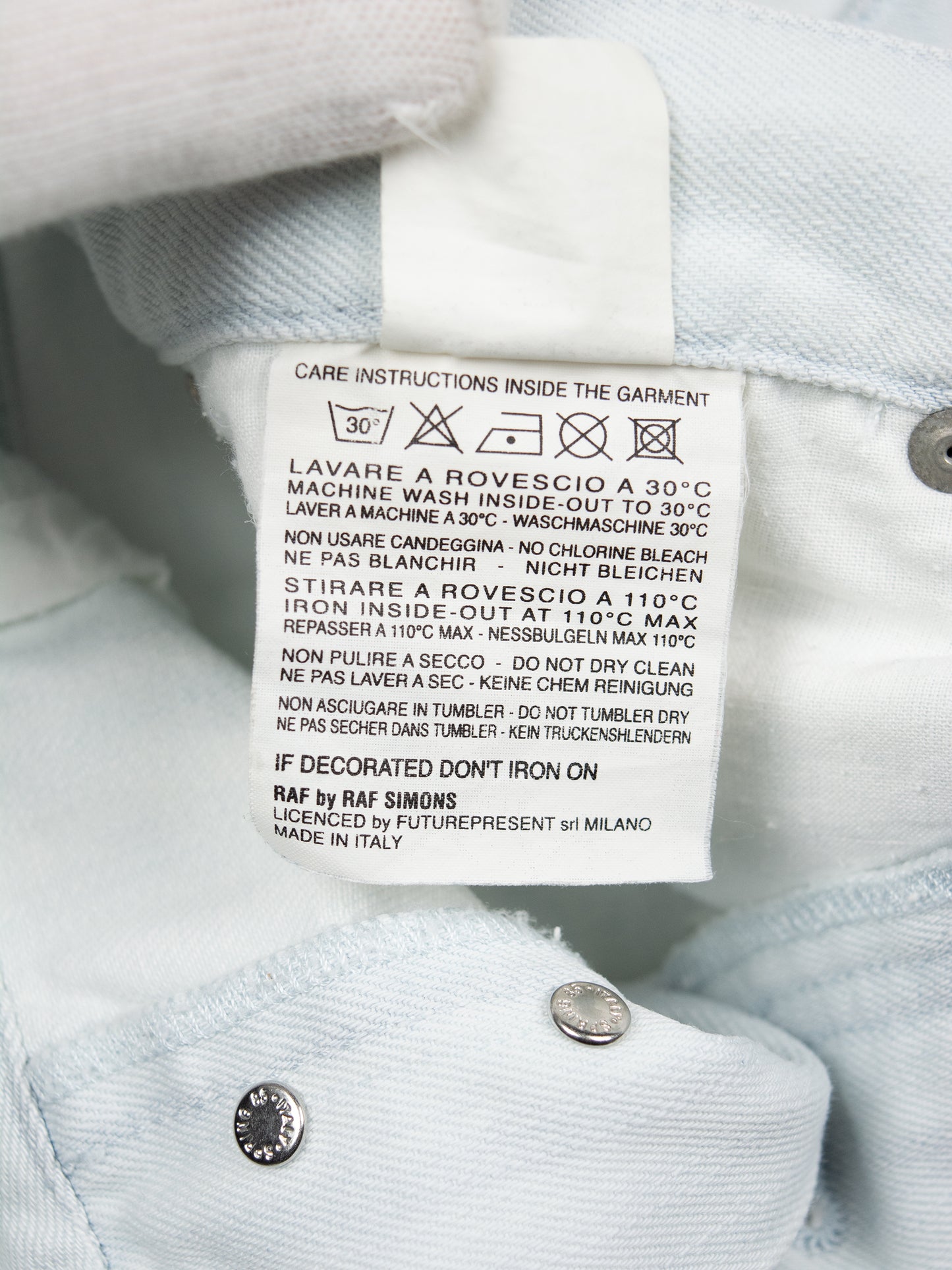 RAF by Raf Simons - 2000's - straight fit jeans
