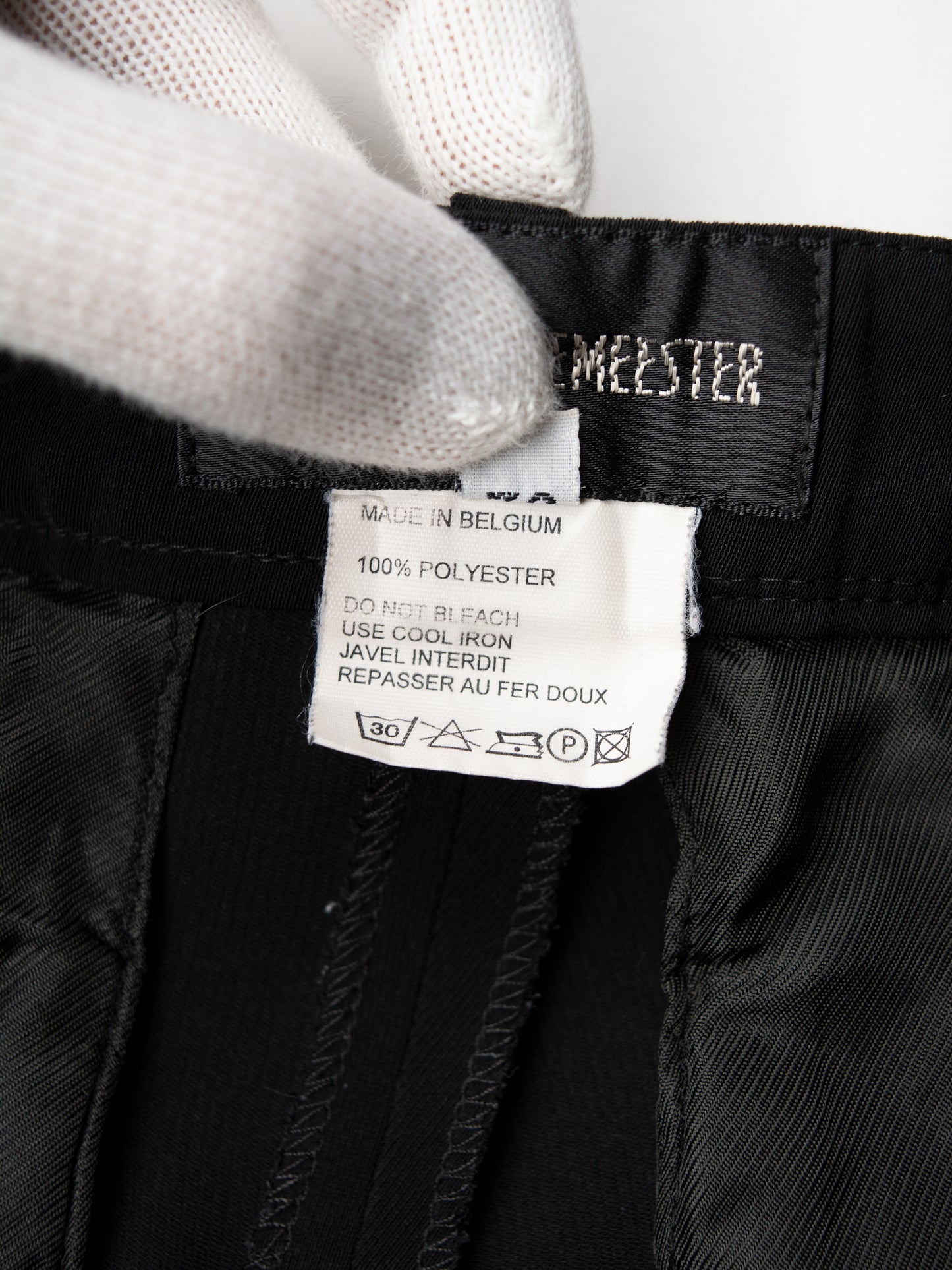 Ann Demeulemeester - (vintage) - wide leg polyester pants - women's size 36