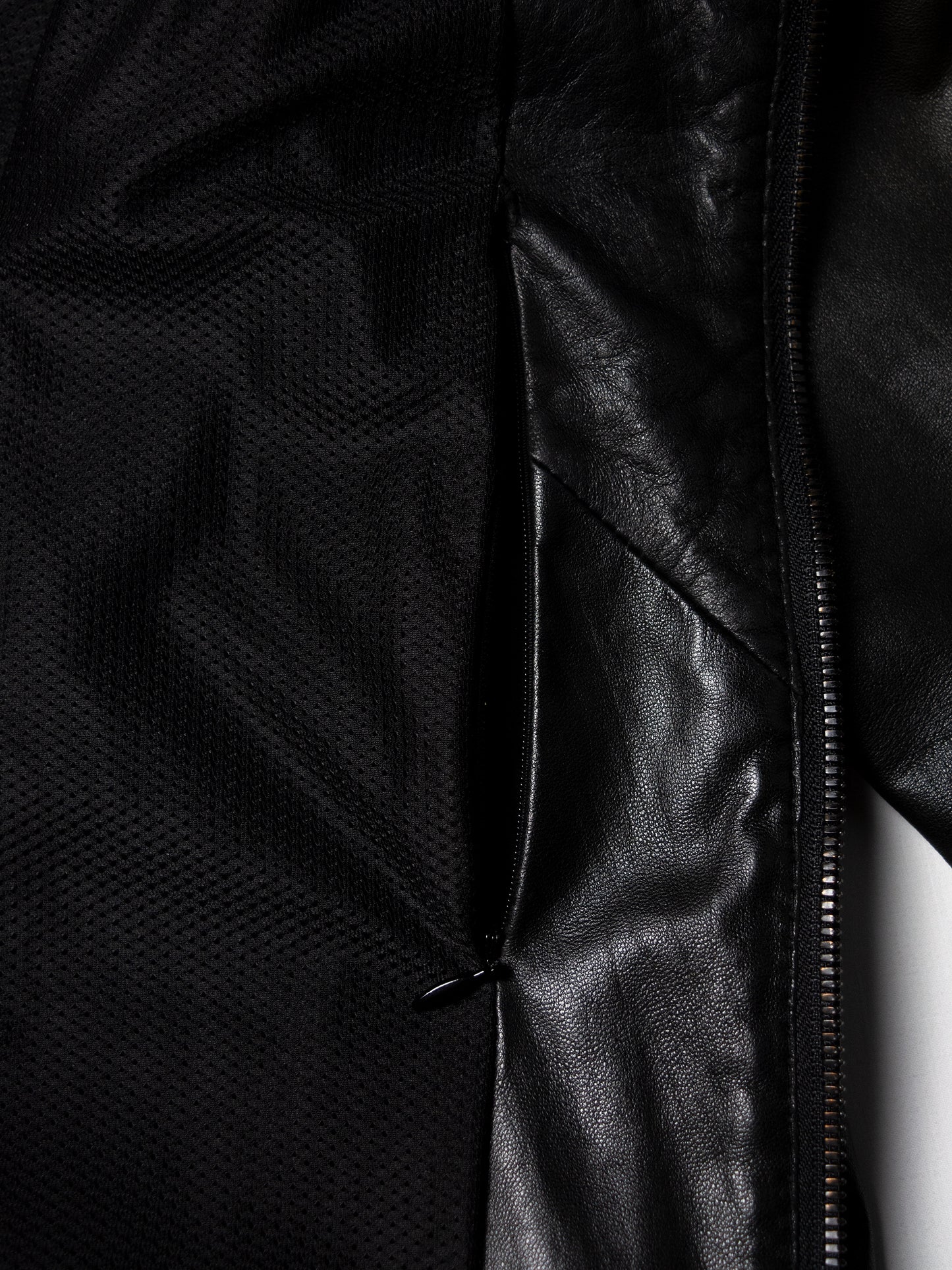 Y-3 - S/S 2009 - leather jacket with oversized hood - size S