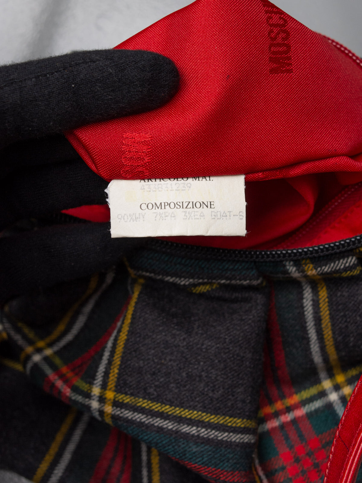 Moschino - vintage - tartan mini handbag