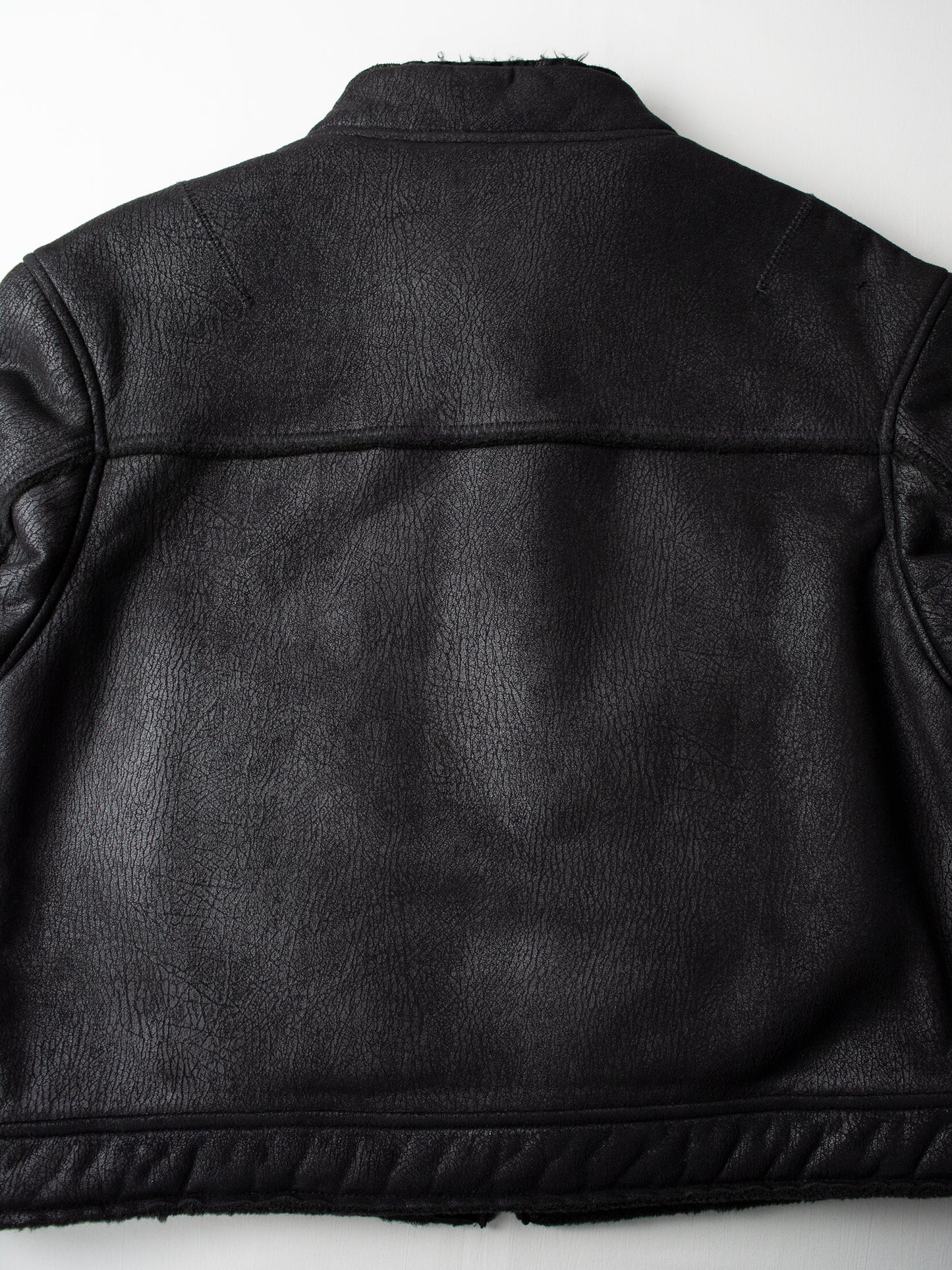 Gosha Rubchinskiy - A/W 2016 - faux leather shearling jacket (black) - size M