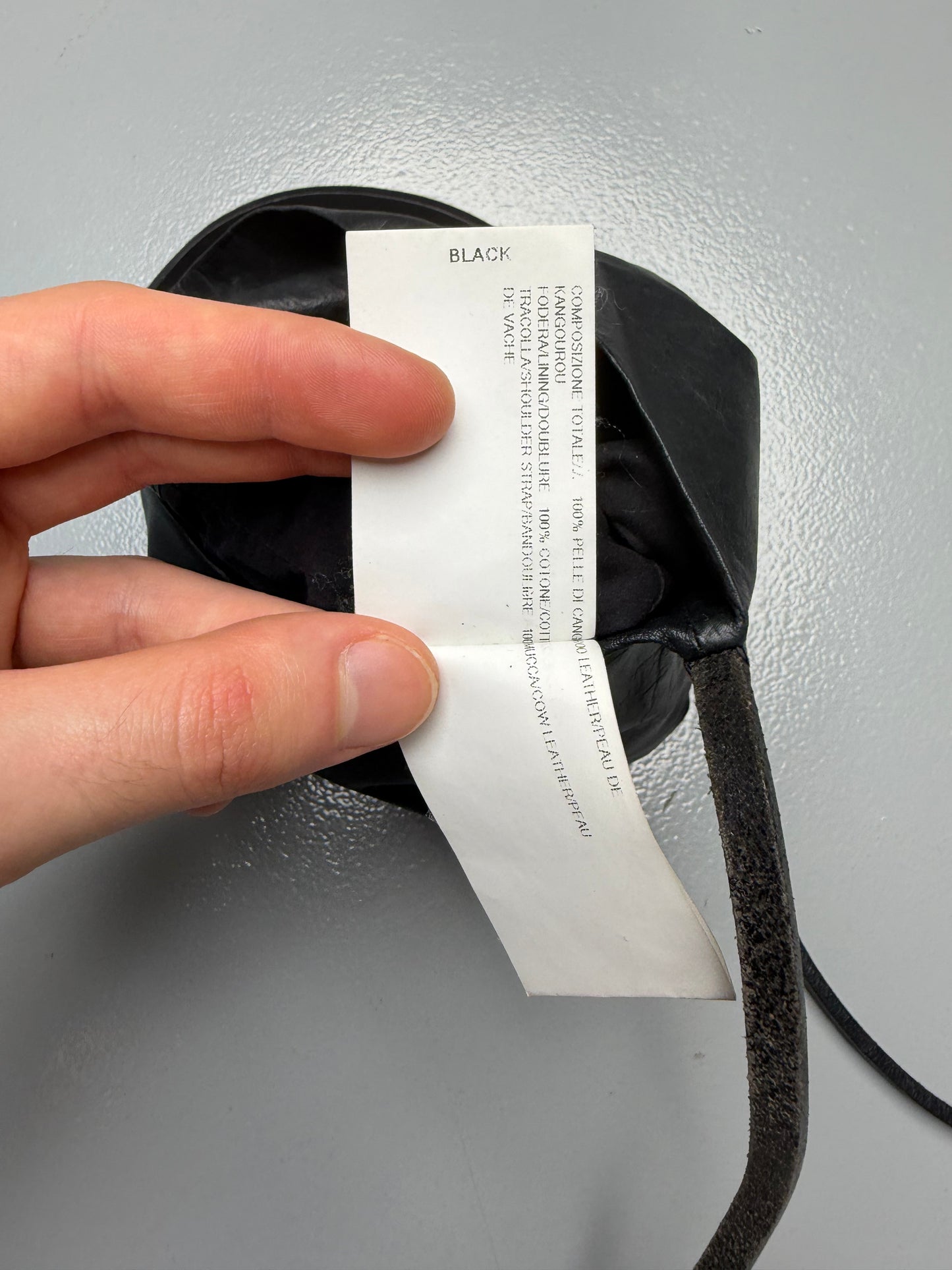Rick Owens S/S 2015 leather mini crossbody bag