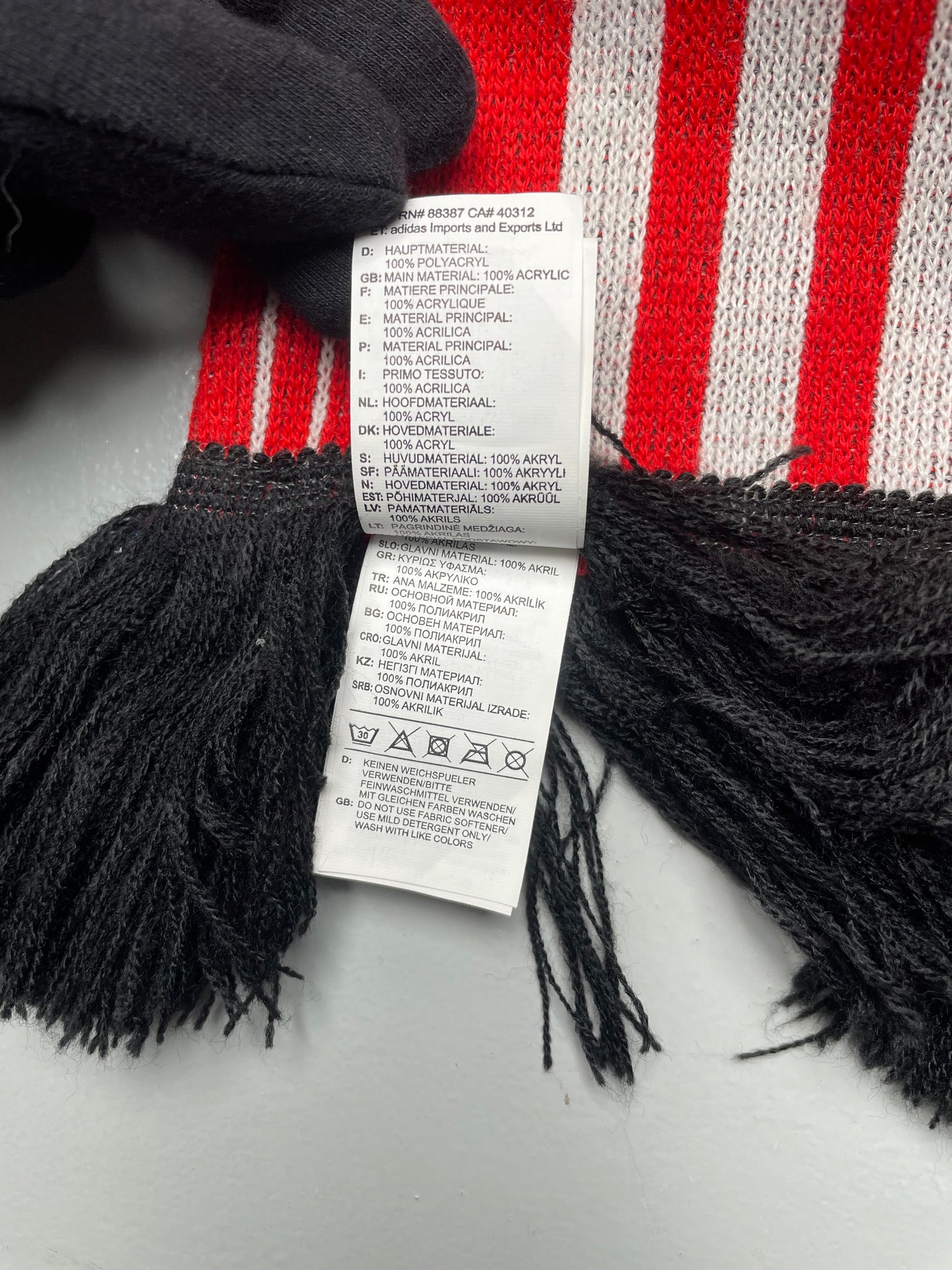 adidas X Gosha Rubchinskiy A/W 2017 "Football" scarf (red)