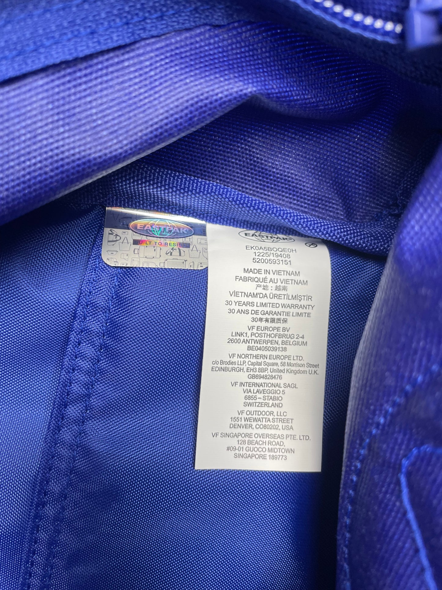 Eastpak X Walter Van Beirendonck S/S 2026 Walter Pak'r (Blue)