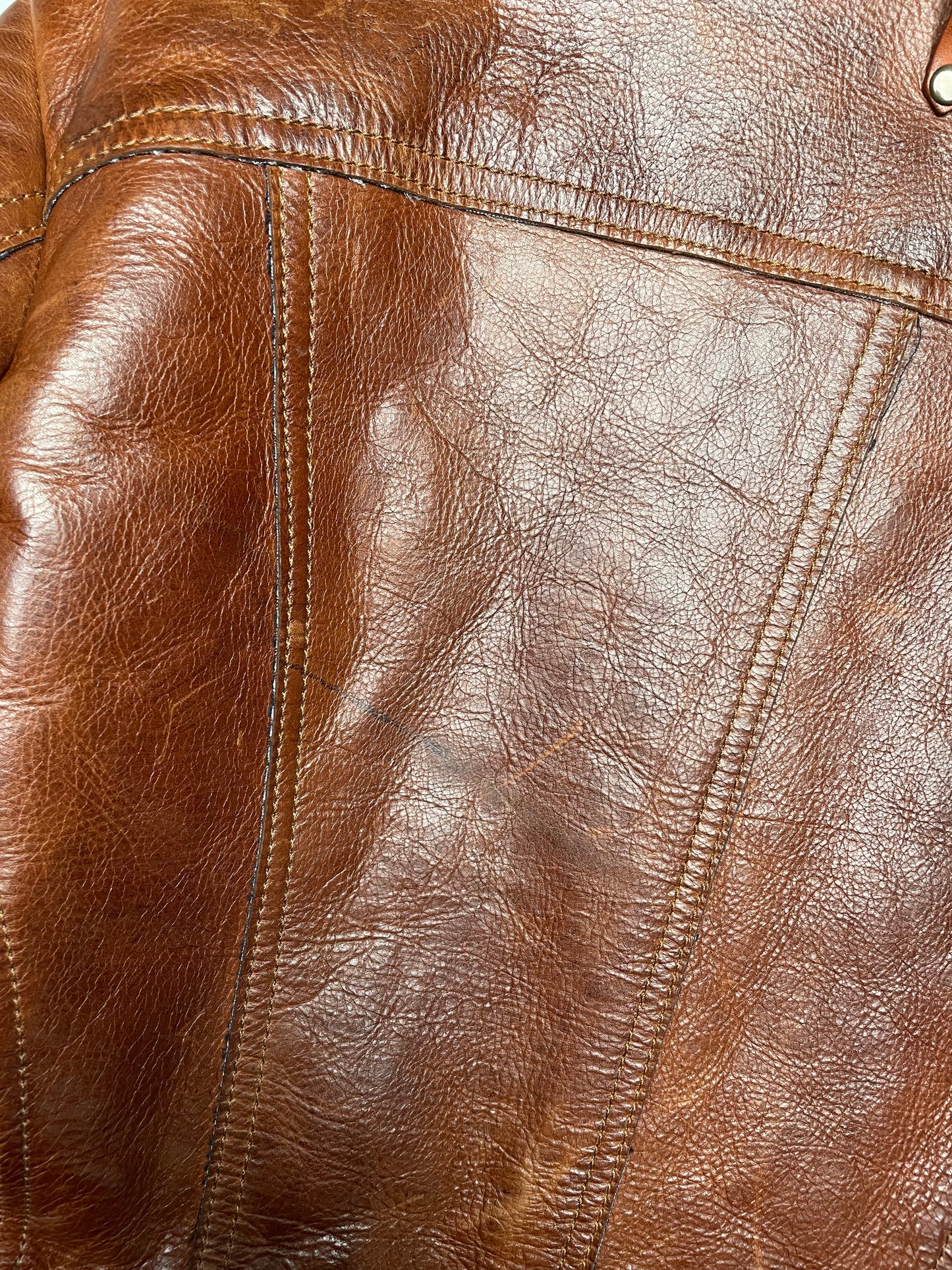 vintage Isaac Sellam Experience cowhide and denim leather jacket - size M