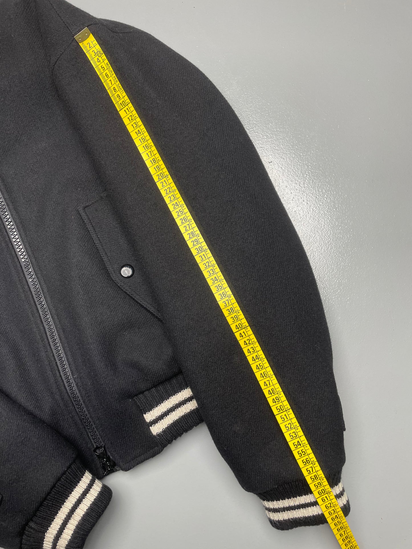 Dries Van Noten A/W 2023 backzip wool bomber - size S