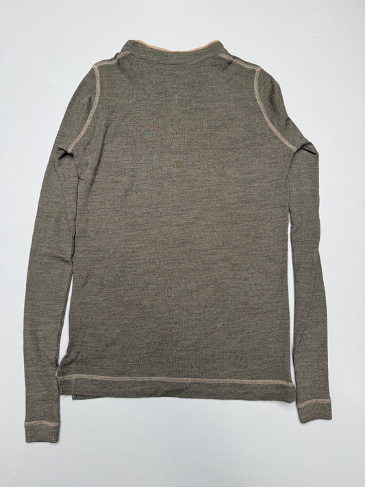 if only was true.... ribbed cotton and silk long-sleeve t-shirt - men's size 48