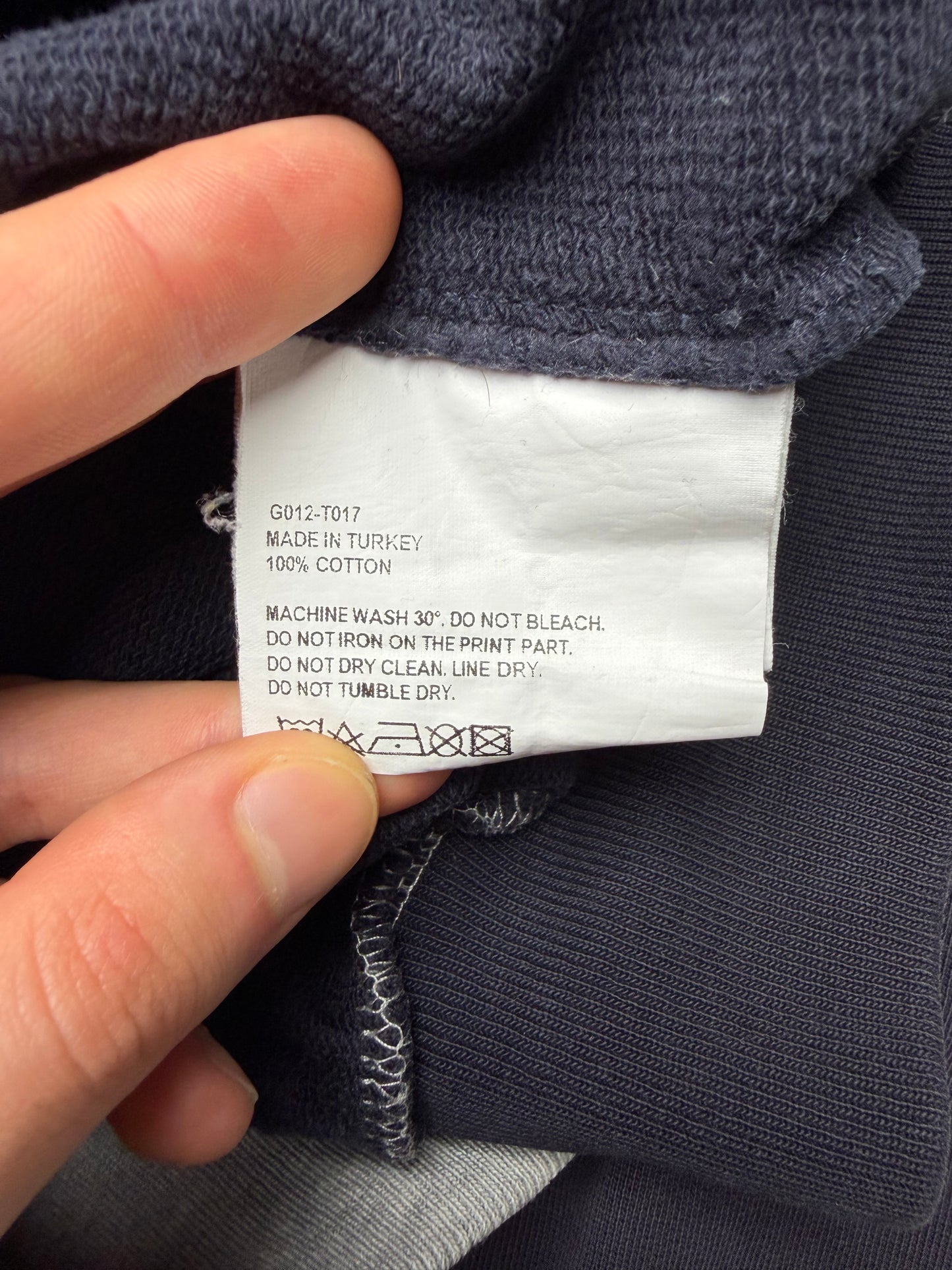 Gosha Rubchinskiy S/S 2018 split crewneck (grey/navy) - size M