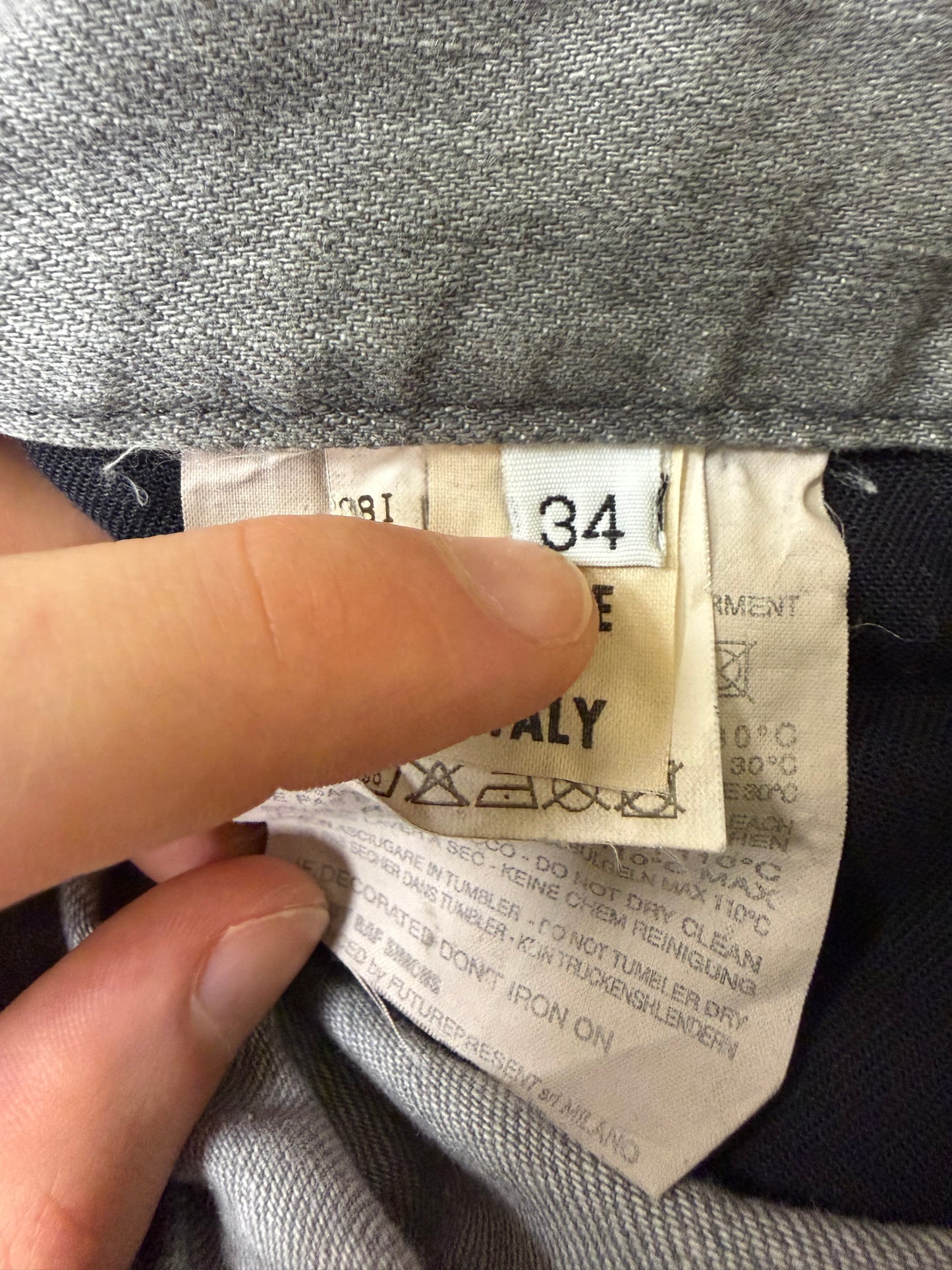 RAF by Raf Simons A/W 2008 grey jeans - size 34