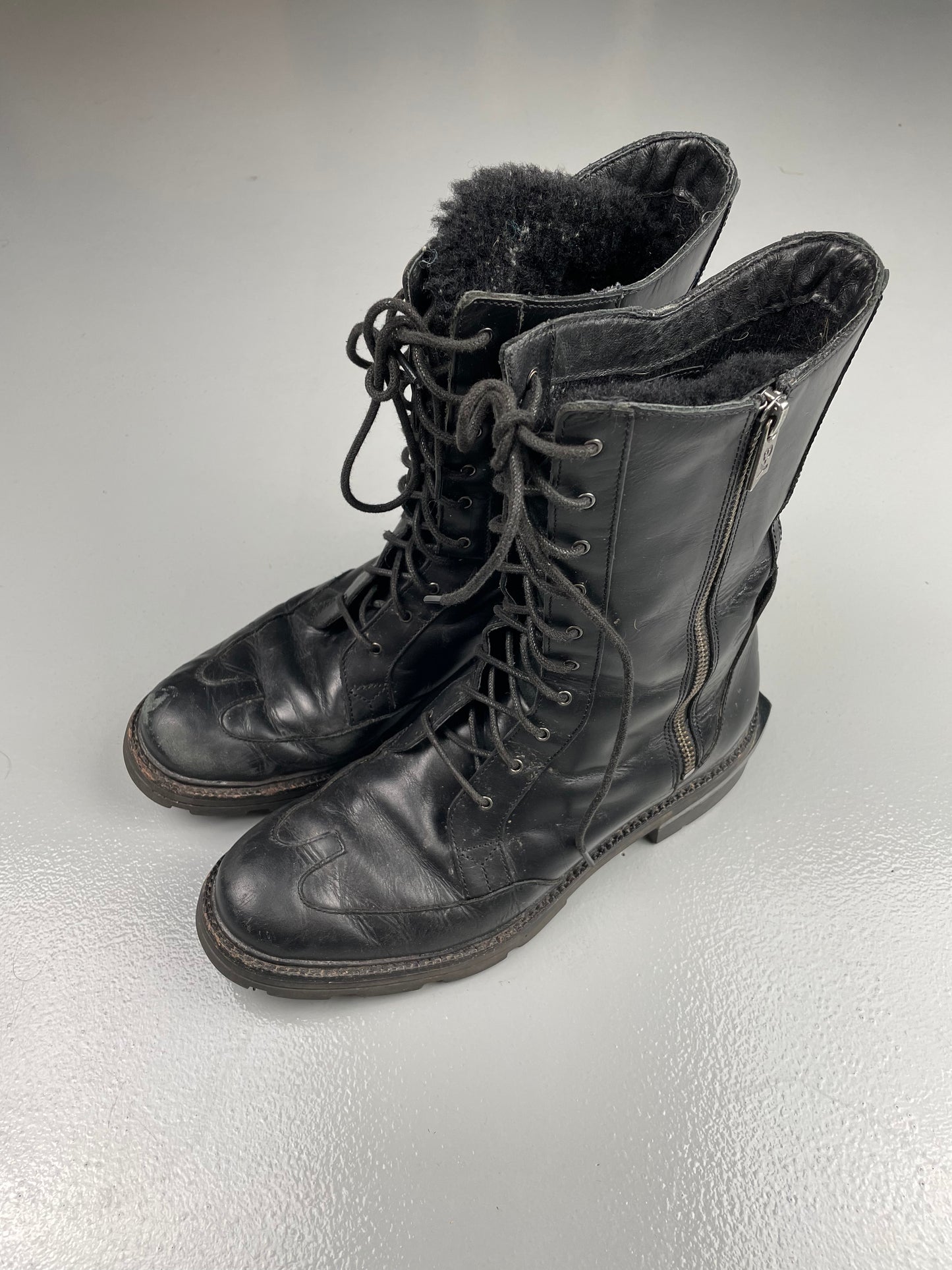 Y-3 - A/W 2013 - leather boots - women's size UK6D