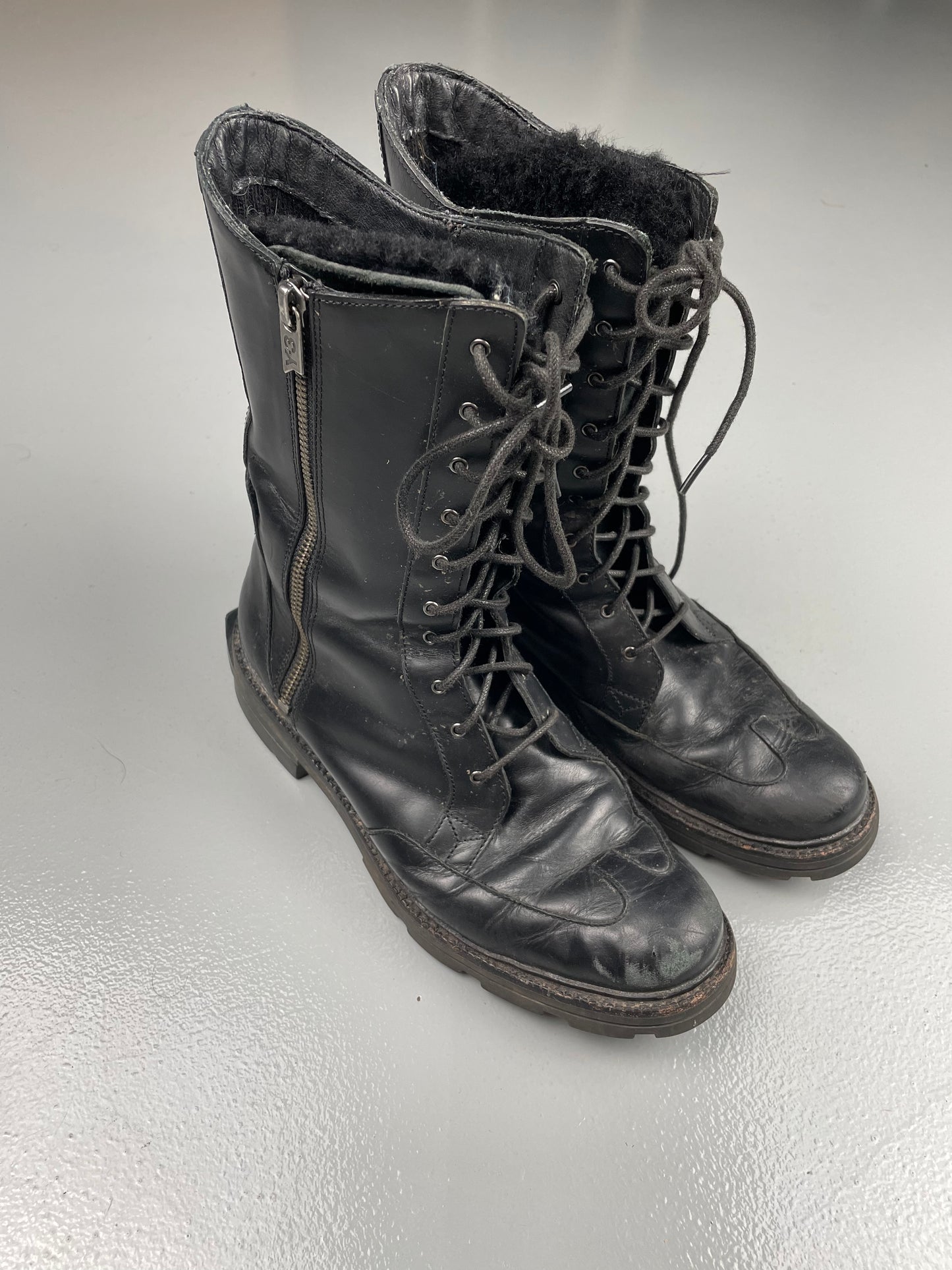 Y-3 - A/W 2013 - leather boots - women's size UK6D
