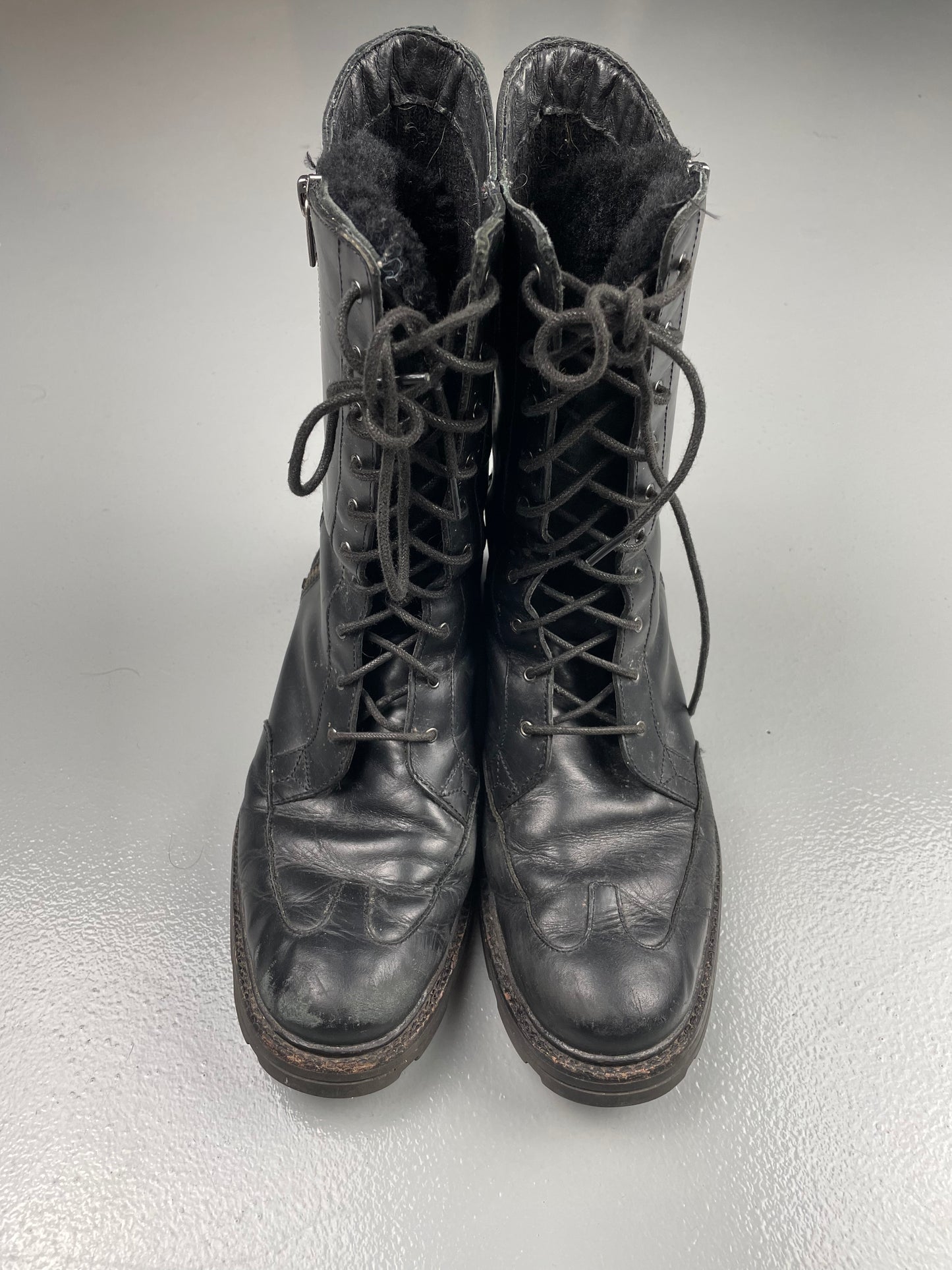 Y-3 - A/W 2013 - leather boots - women's size UK6D