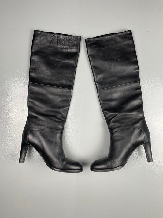 Veronique Branquinho - knee high leather boots - size 38