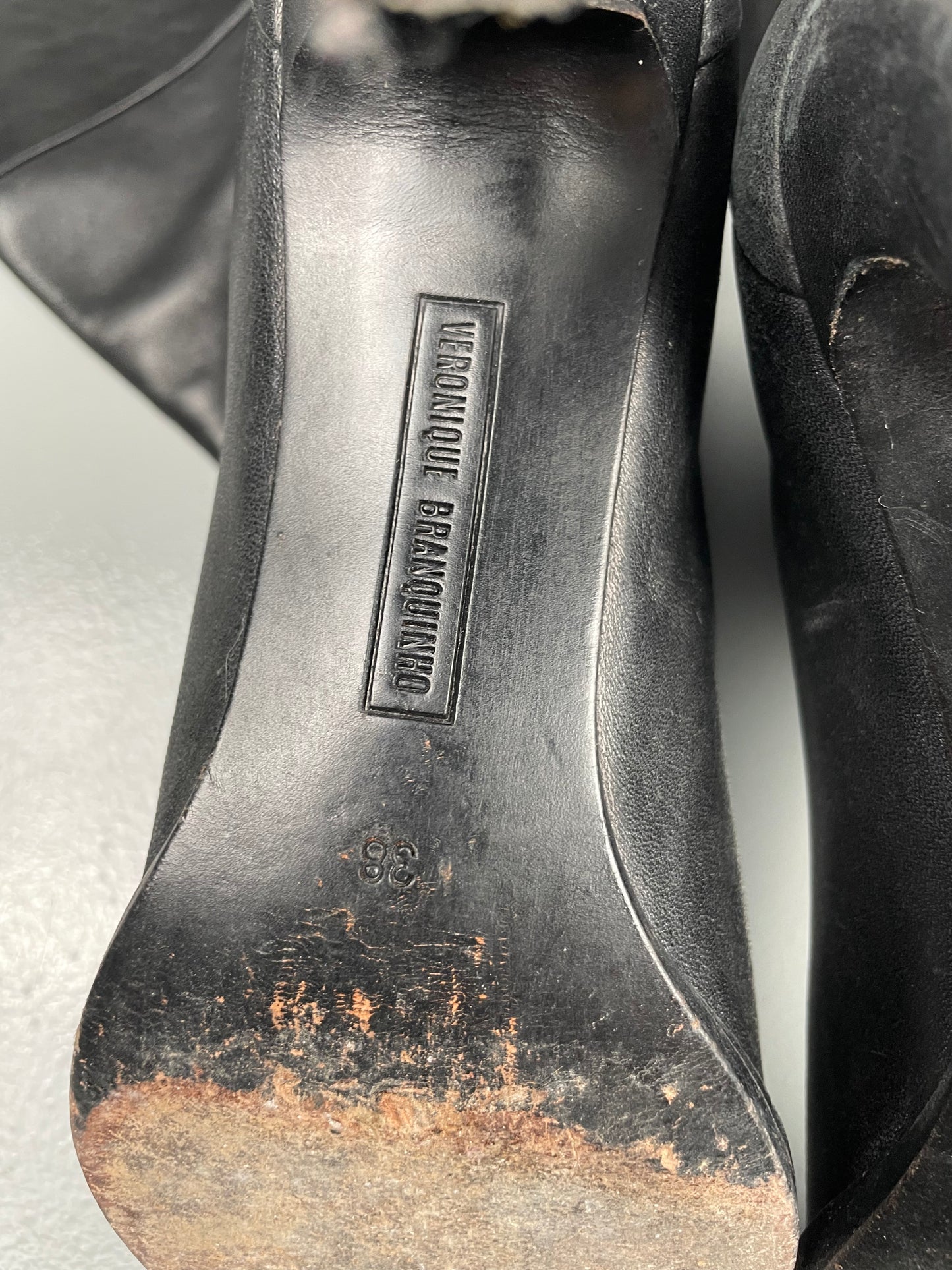 Veronique Branquinho - knee high leather boots - size 38