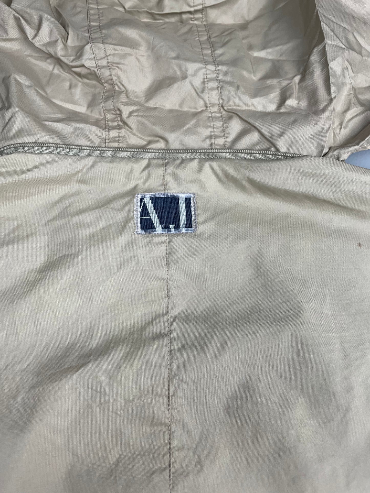 vintage Armani Jeans cropped jacket with packable hood - men's size 48 (M)