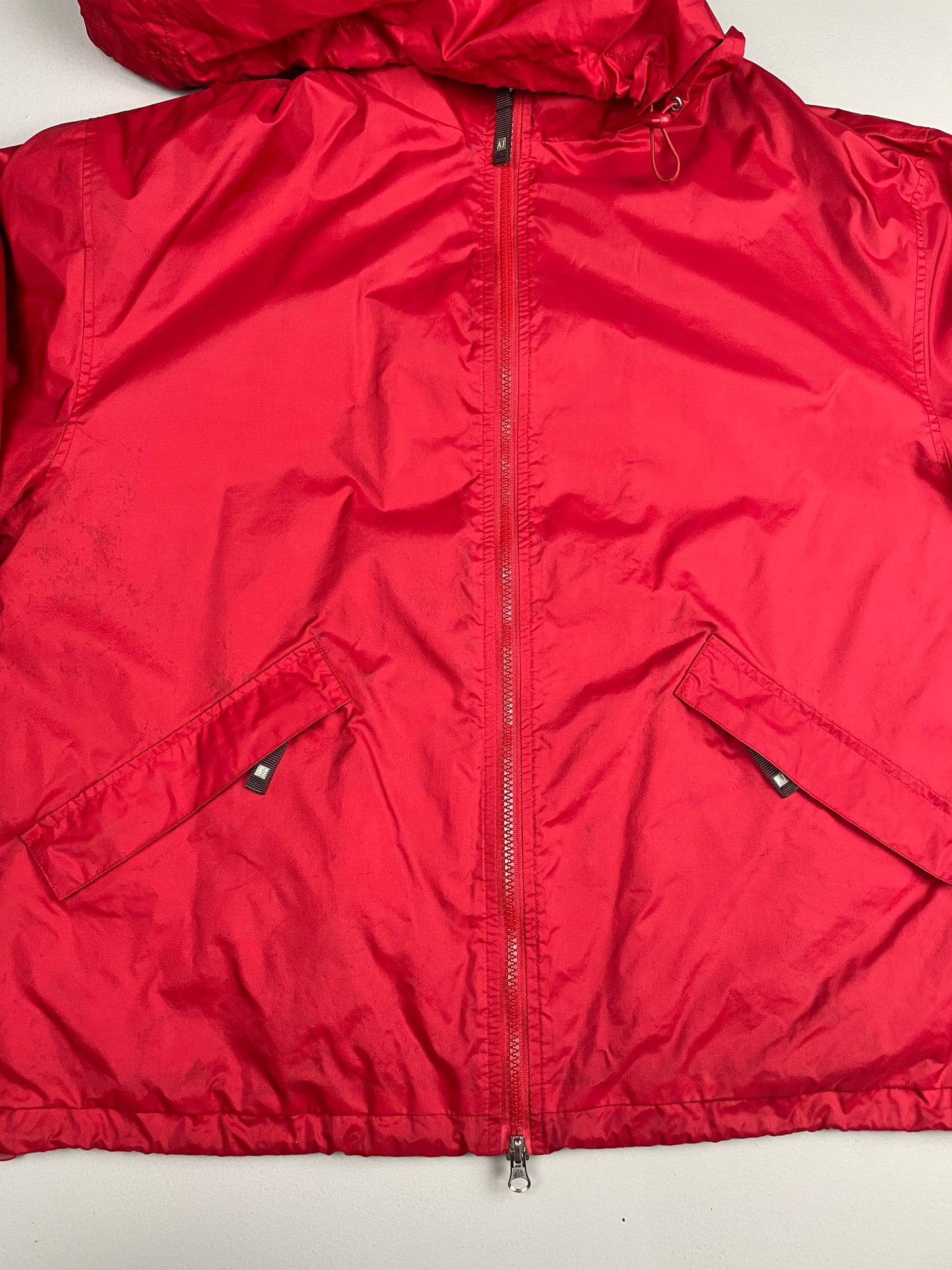 vintage Armani Jeans windbreaker with packable hood - men's size 48 (M)