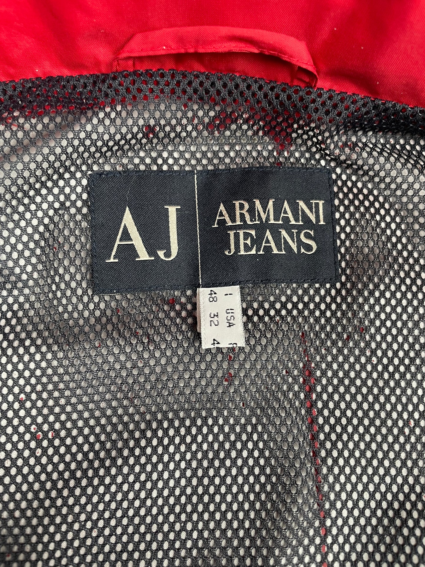 vintage Armani Jeans windbreaker with packable hood - men's size 48 (M)