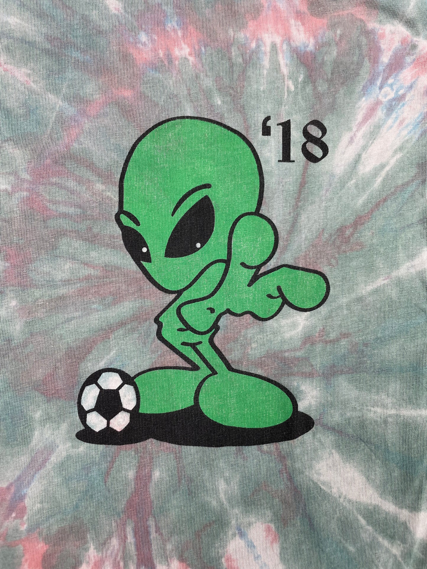 Gosha Rubchinskiy - S/S 2018 - "World Cup" alien tie-dye t-shirt - size M