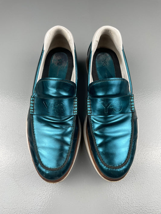 Y-3 sample platform metallic loafers - size 42 2/3