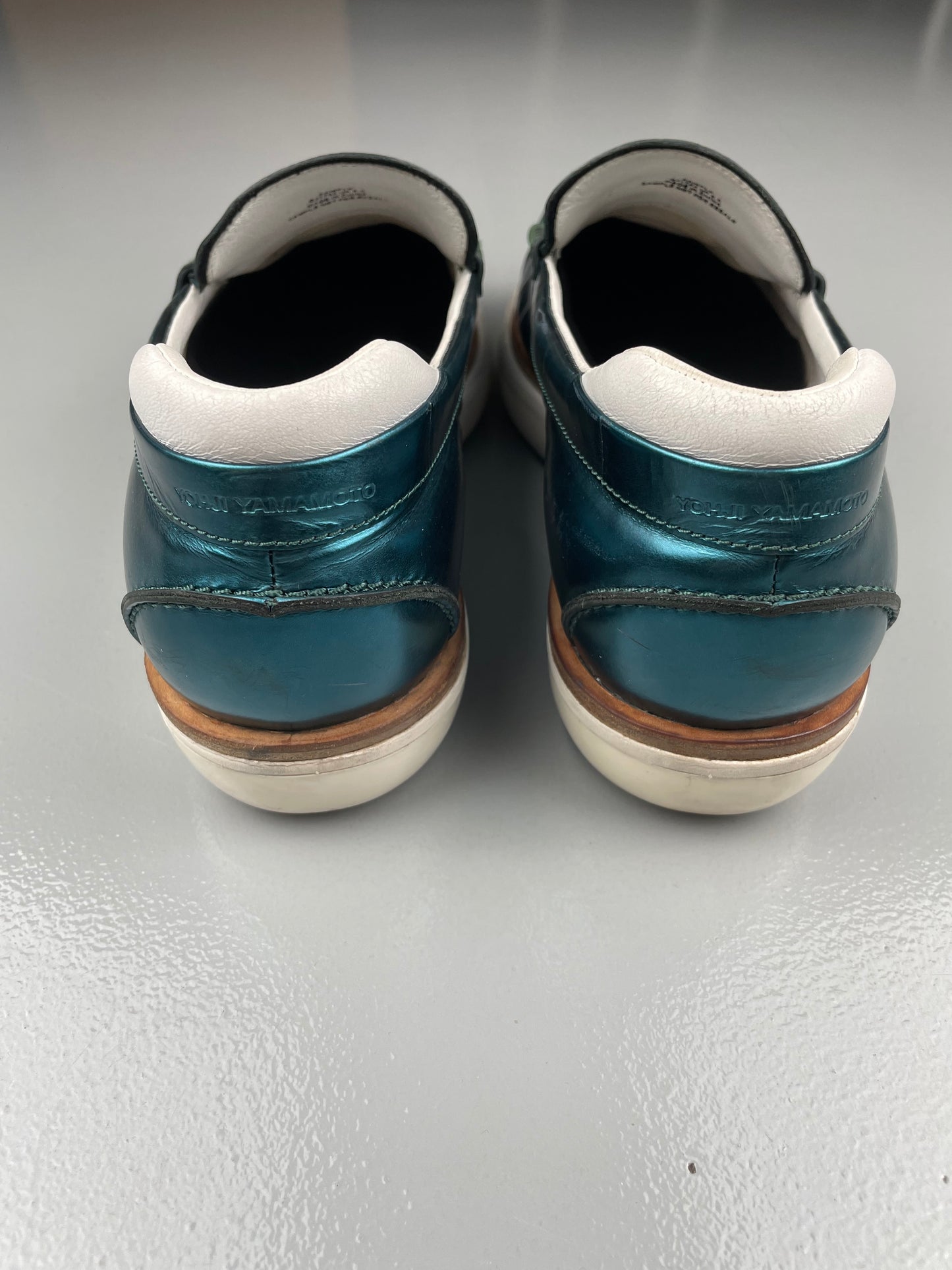 Y-3 sample platform metallic loafers - size 42 2/3
