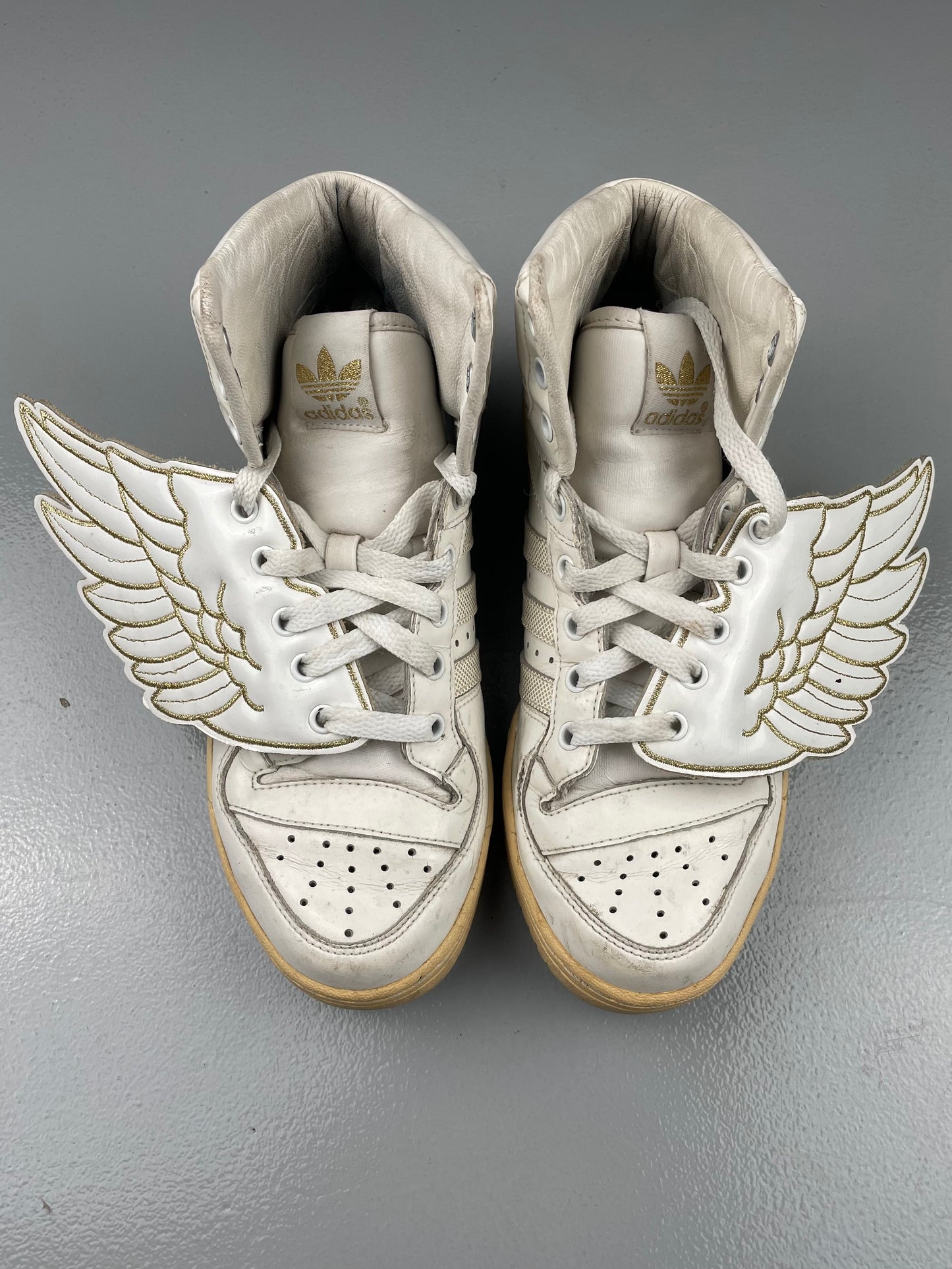 adidas X Jeremy Scott S/S 2010 JS Wings 1.0 white/gold - size 38