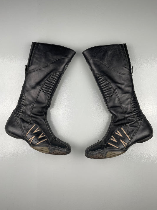 vintage Walter Van Beirendonck W.&L.T. - leather biker boots - size 37