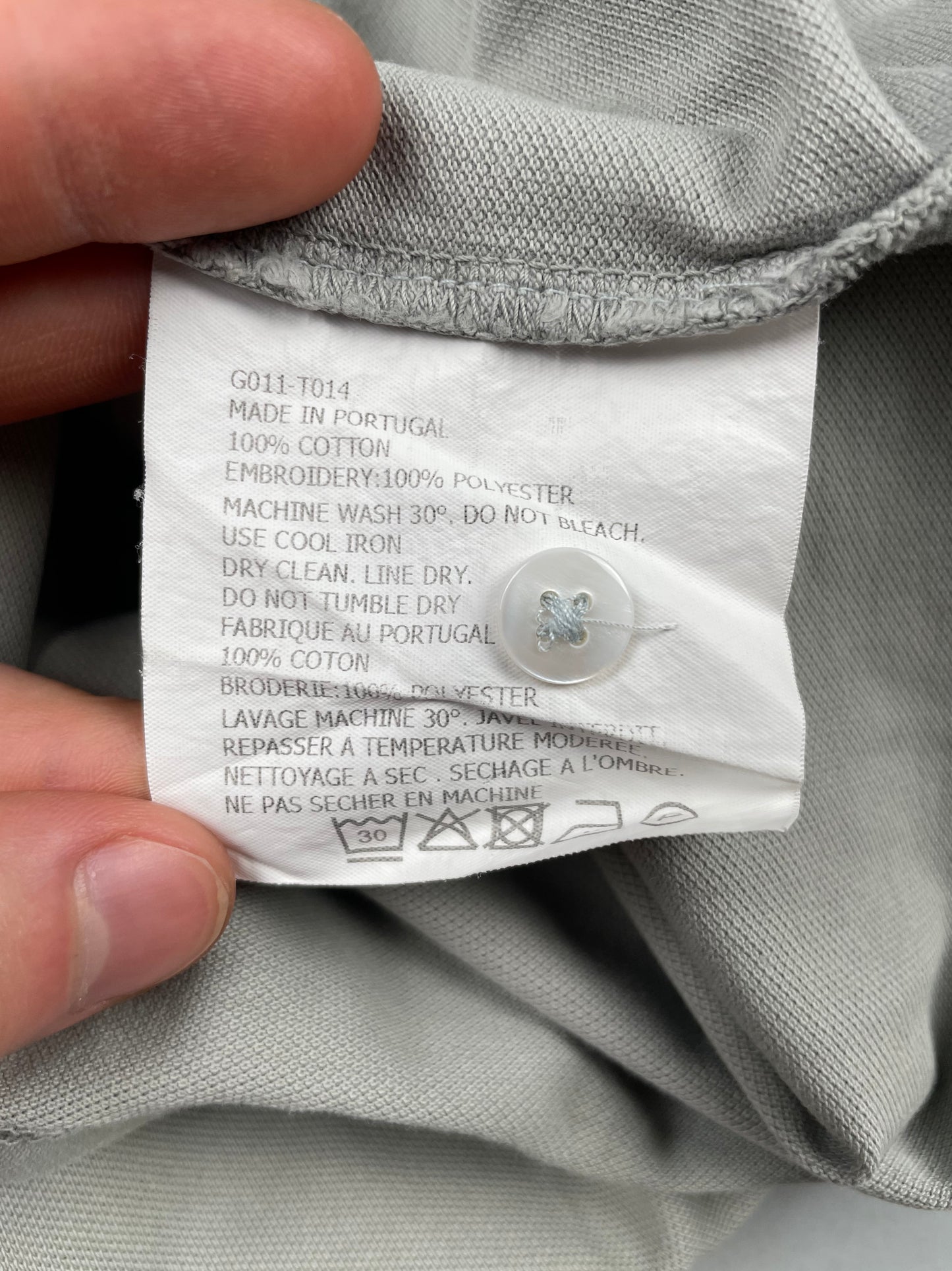 Gosha Rubchinskiy - A/W 2017 - hooded polo (grey) - size M