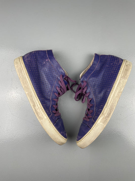beat up Y's perforated leather sneakers - size 44