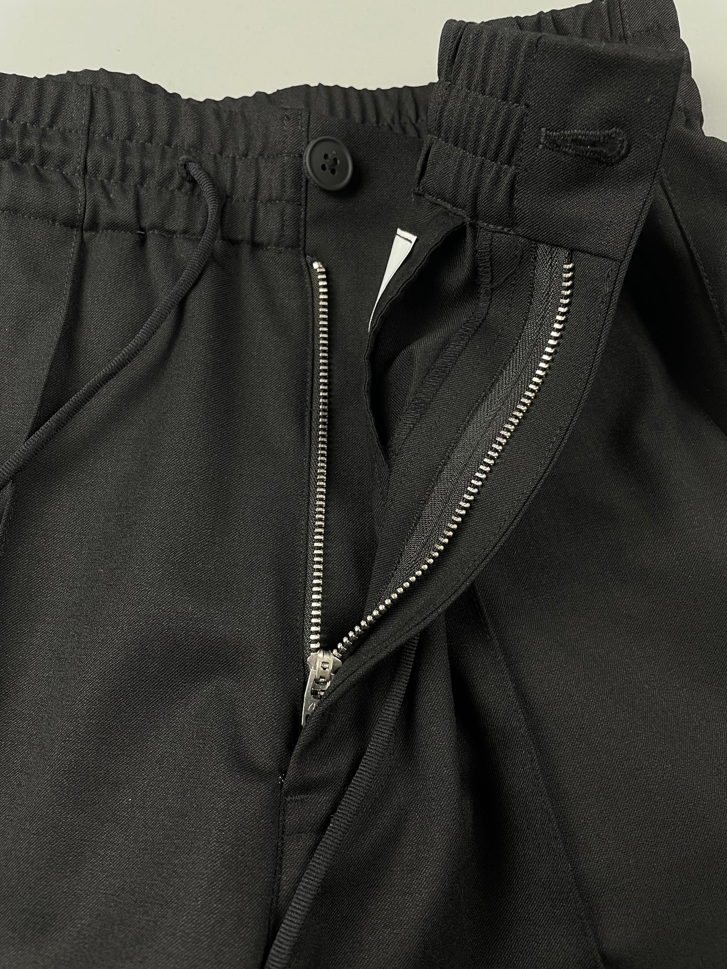 Y-3 S/S 2020 Refined Wool Stretch Slim Pants (Black) - size XS