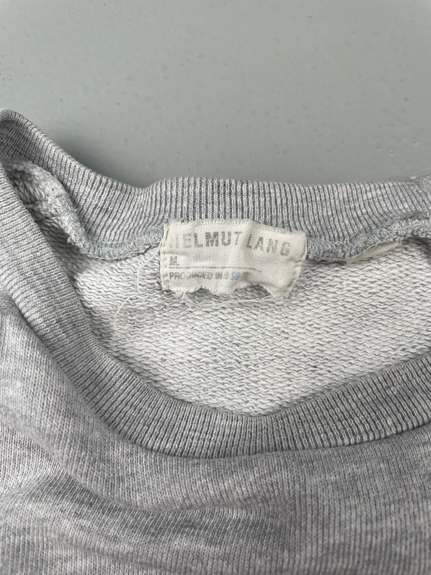 Helmut Lang 1998 women's short sleeve crewneck (grey) - size M
