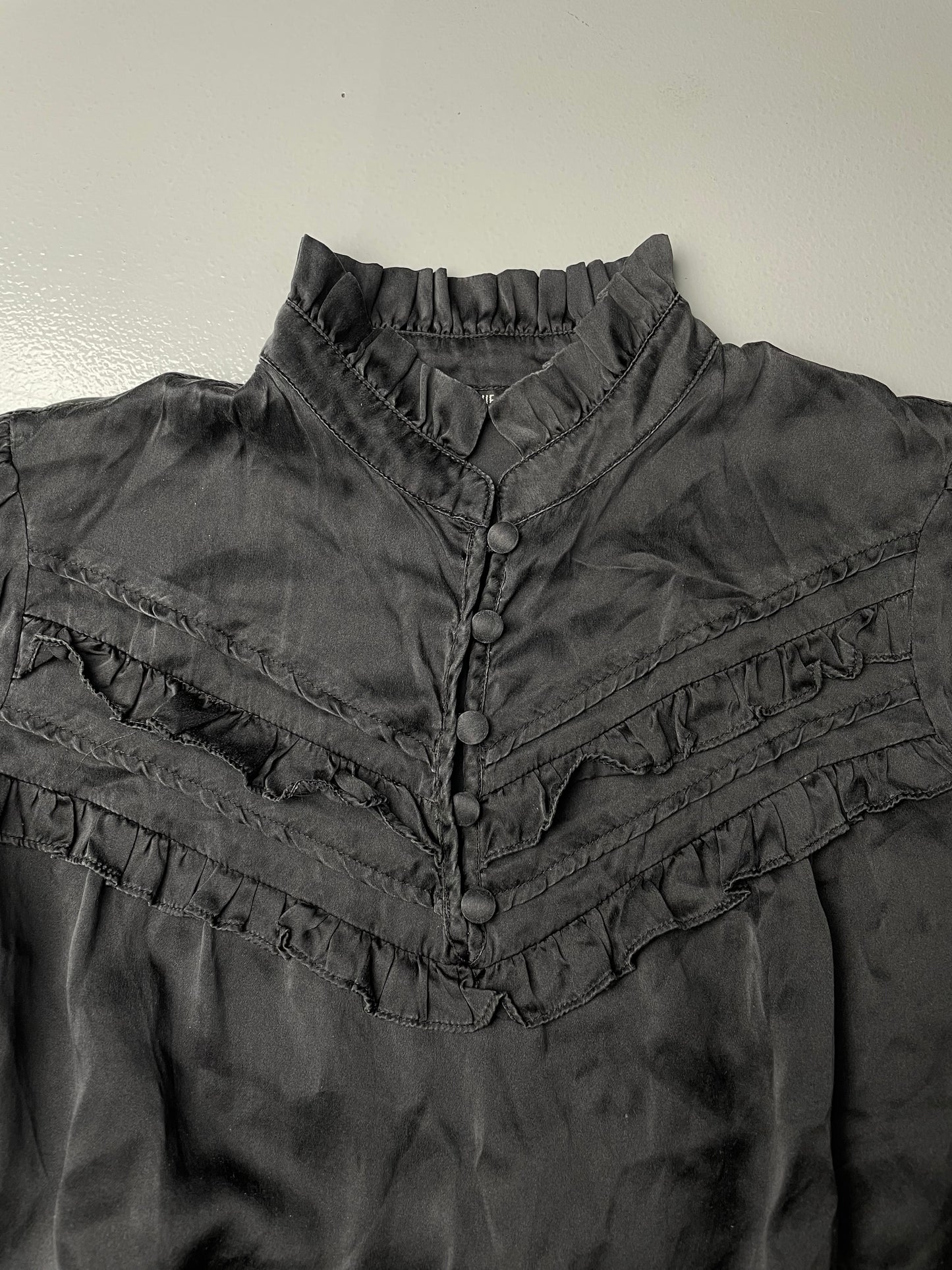 Veronique Branquinho X 3Suisses A/W 2009 silk edwardian blouse - women's size 40