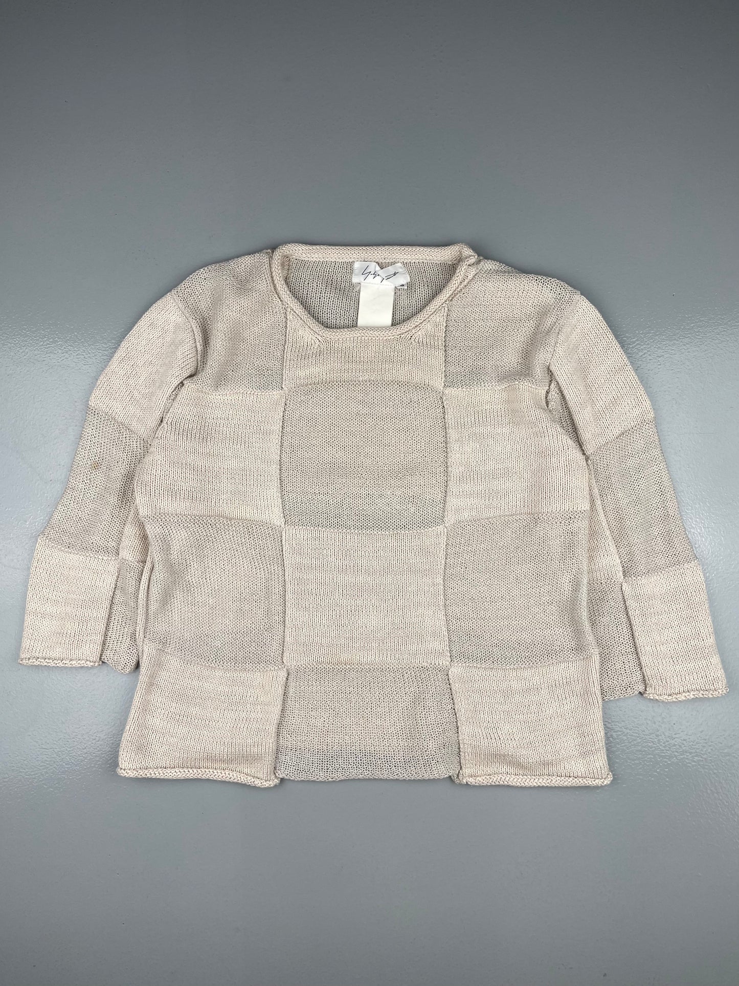 vintage 1990's Yohji Yamamoto patchwork sweater