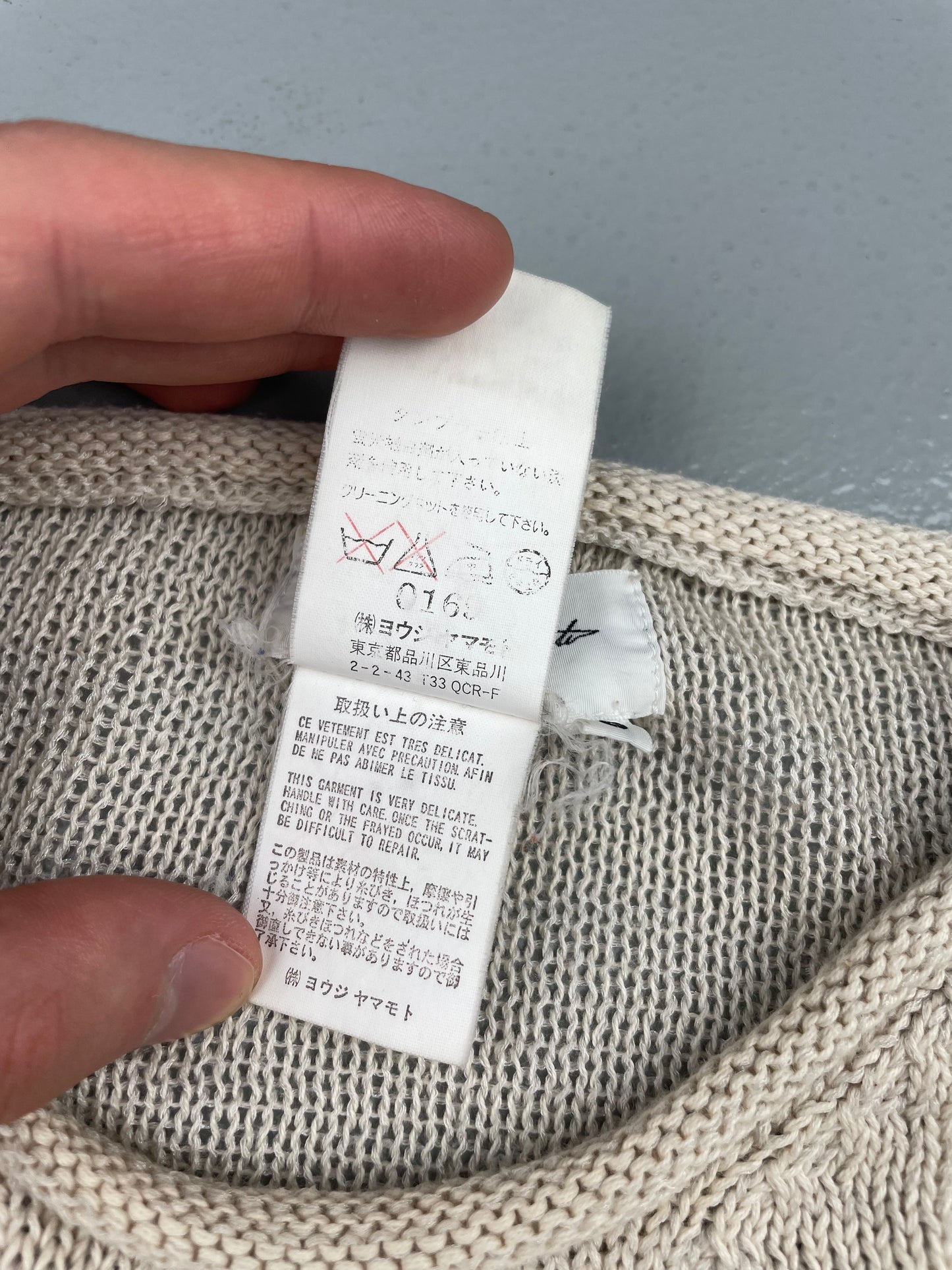 vintage 1990's Yohji Yamamoto patchwork sweater