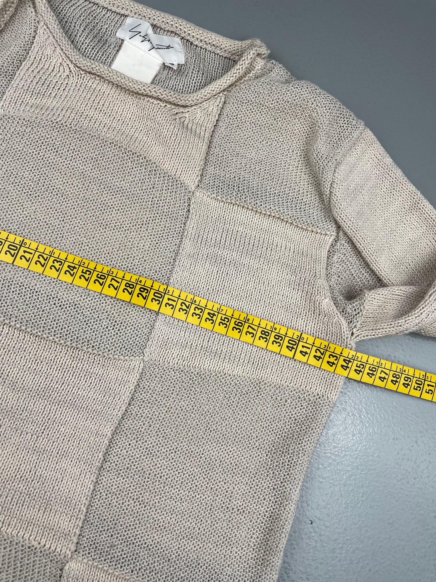 vintage 1990's Yohji Yamamoto patchwork sweater