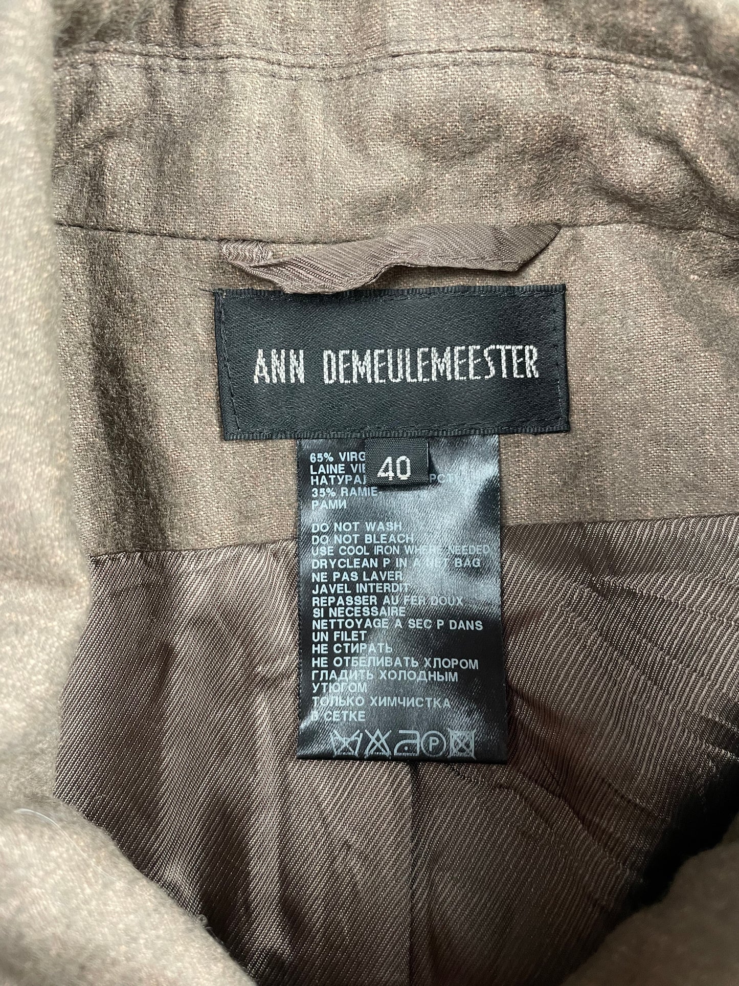 vintage Ann Demeulemeester double breast wool jacket - women's size 40