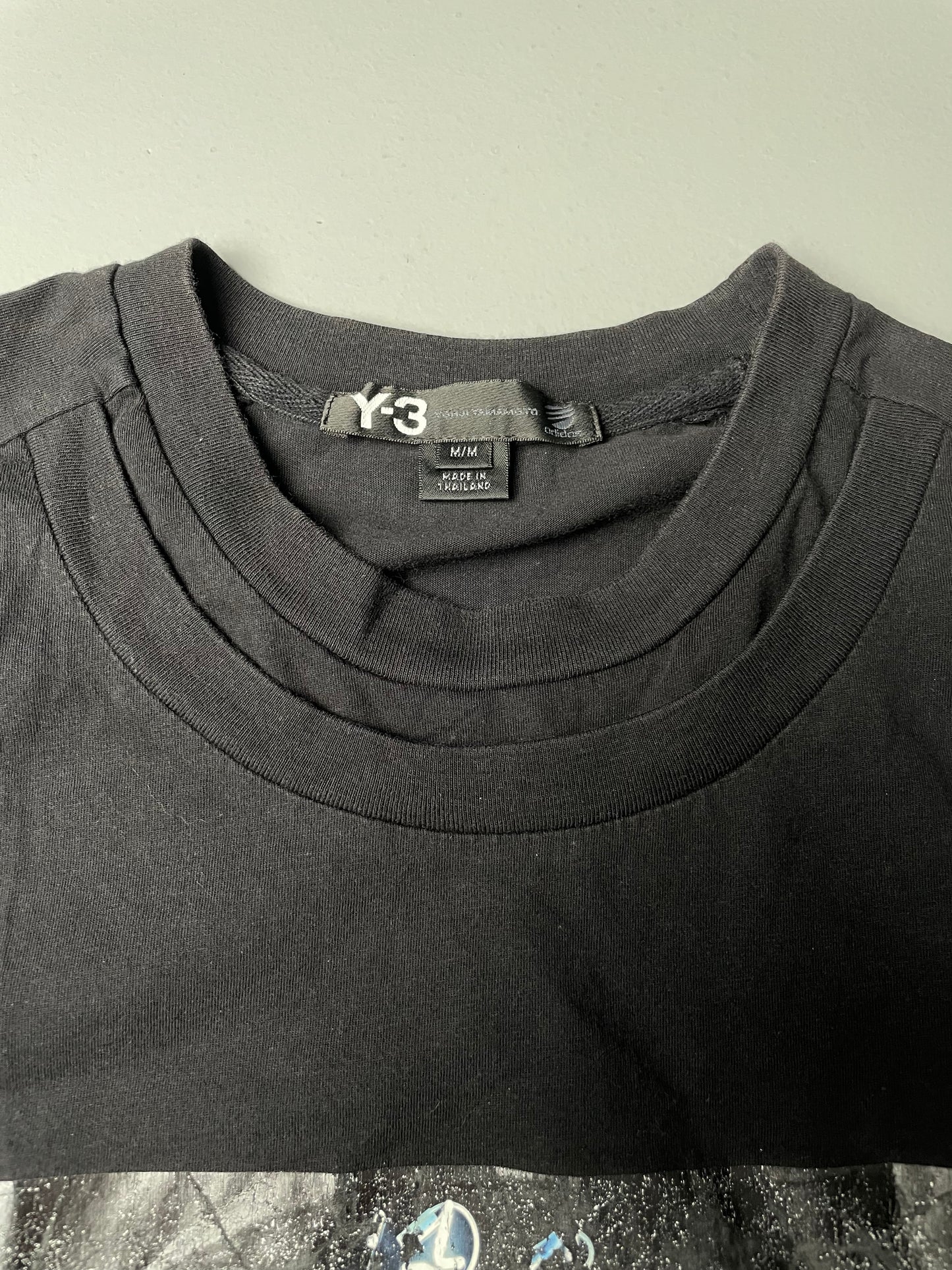 Y-3 S/S 2016 "it is time to move" t-shirt with double collar - size M