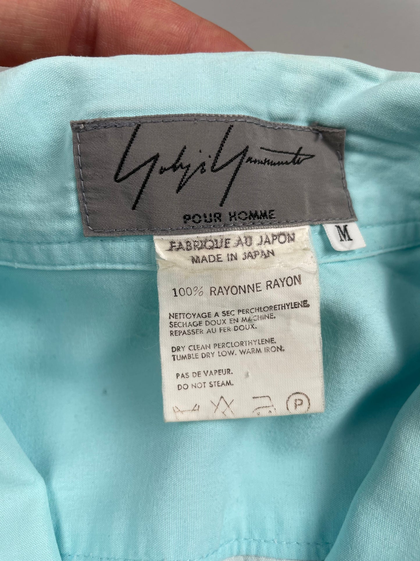 Yohji Yamamoto Pour Homme S/S 1996 butterflies rayon shirt - size M