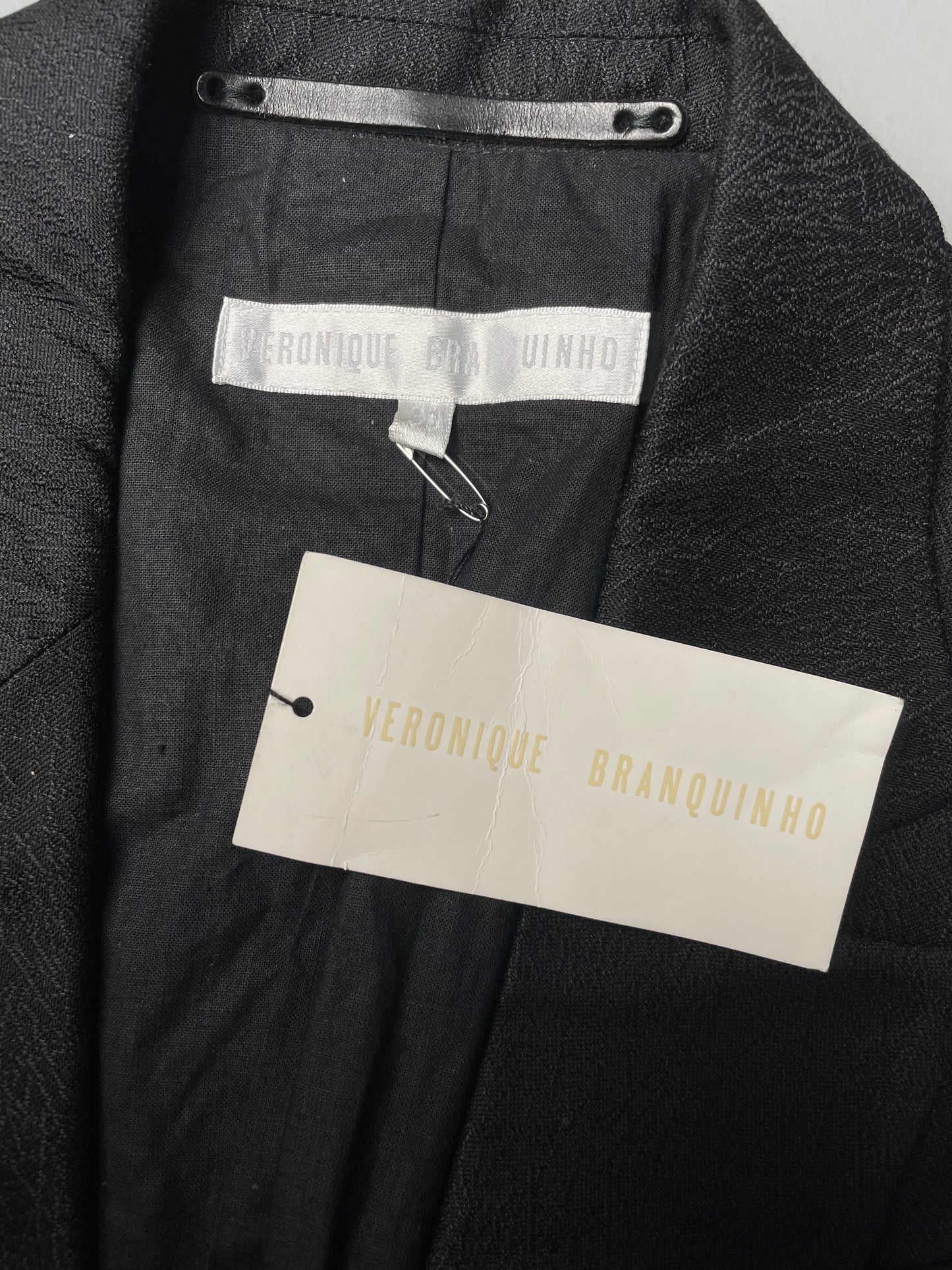 Veronique Branquinho 'Menace' wool and silk longline sleeveless blazer - size 38