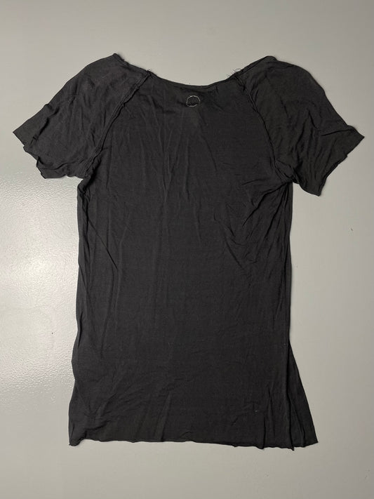 Coming Soon by Yohji Yamamoto - raw edge modal and silk t-shirt - size M