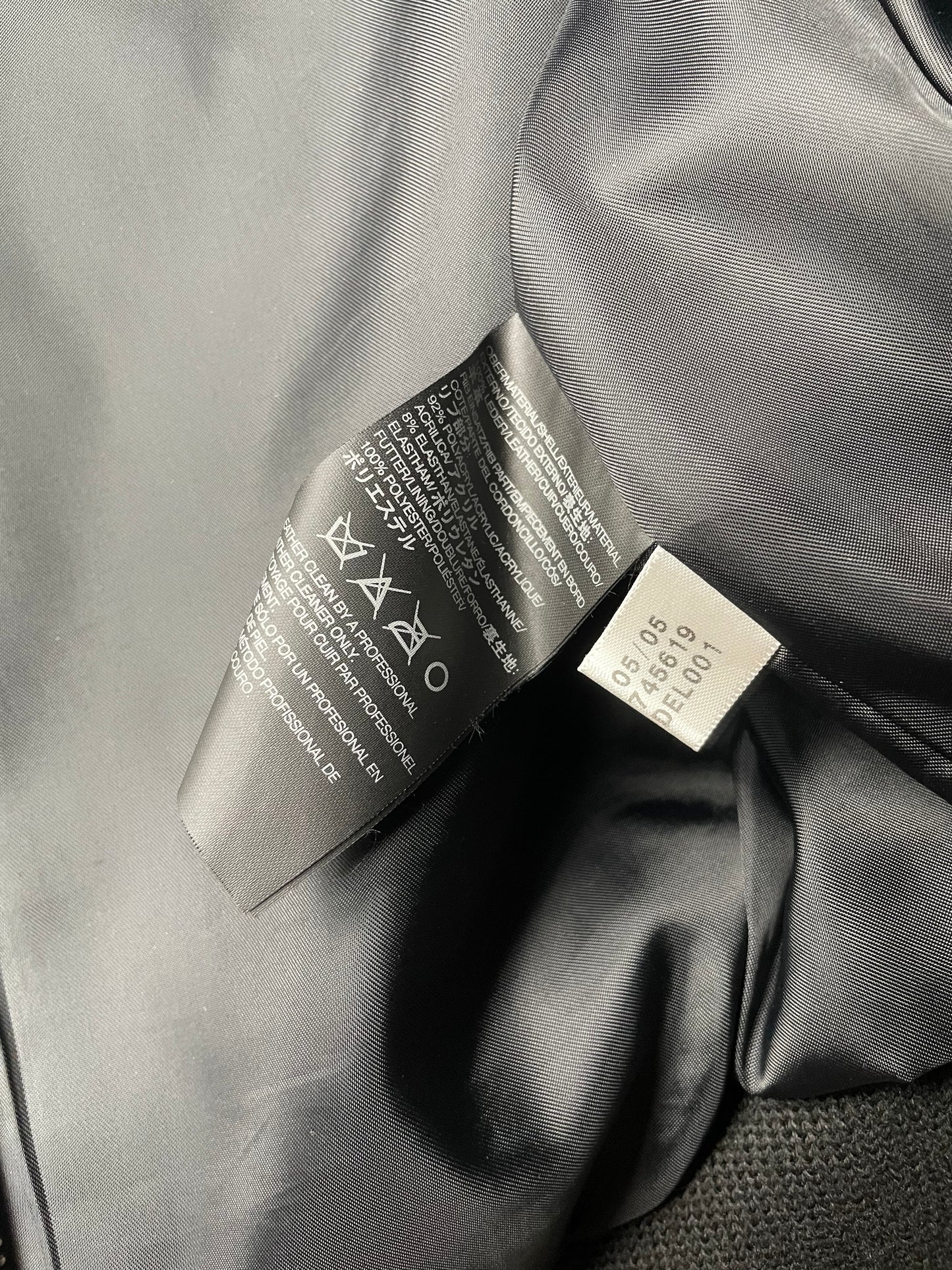 Y-3 A/W 2005 men's hooded leather bomber jacket - size M