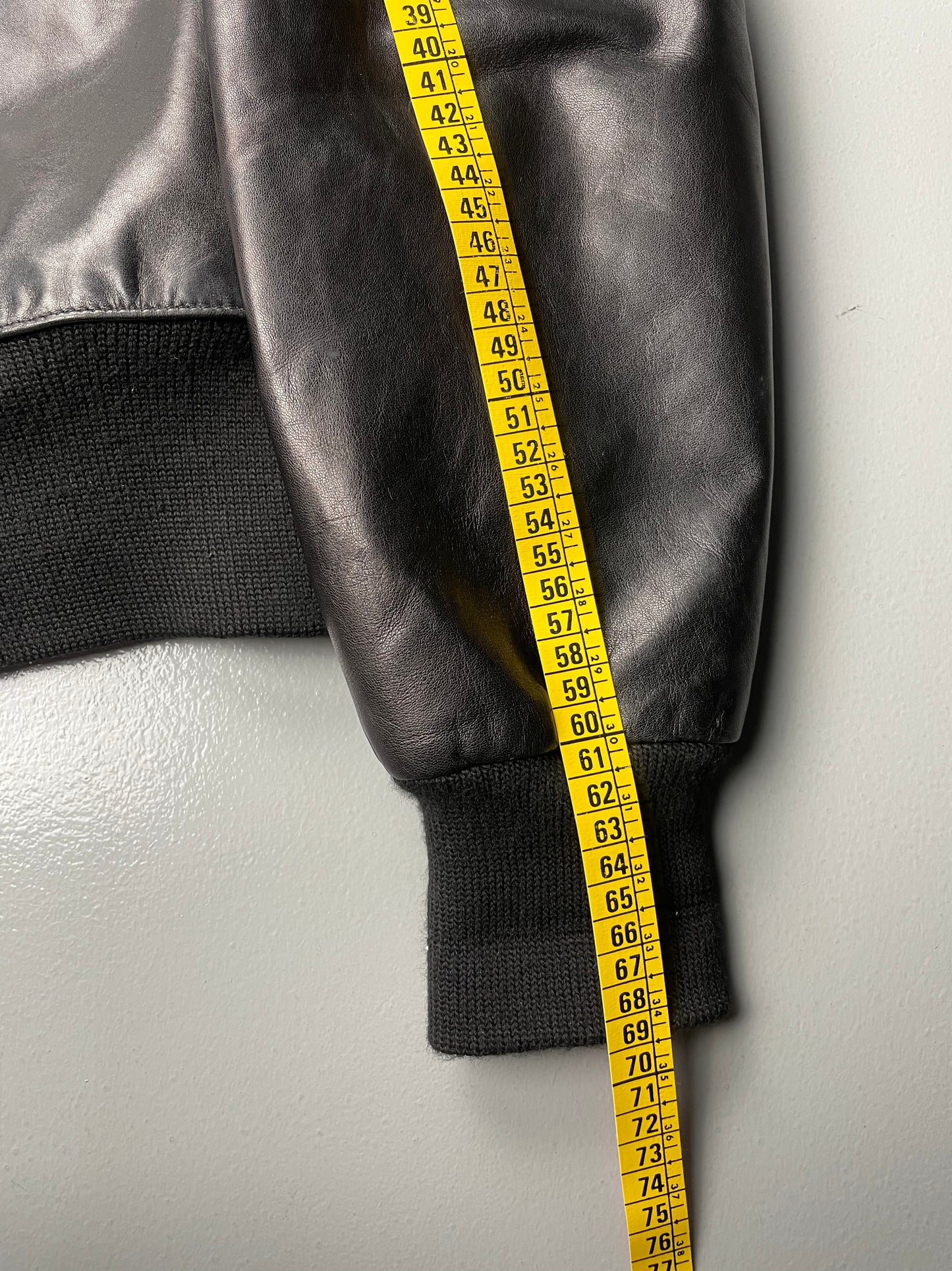 Y-3 A/W 2005 men's hooded leather bomber jacket - size M