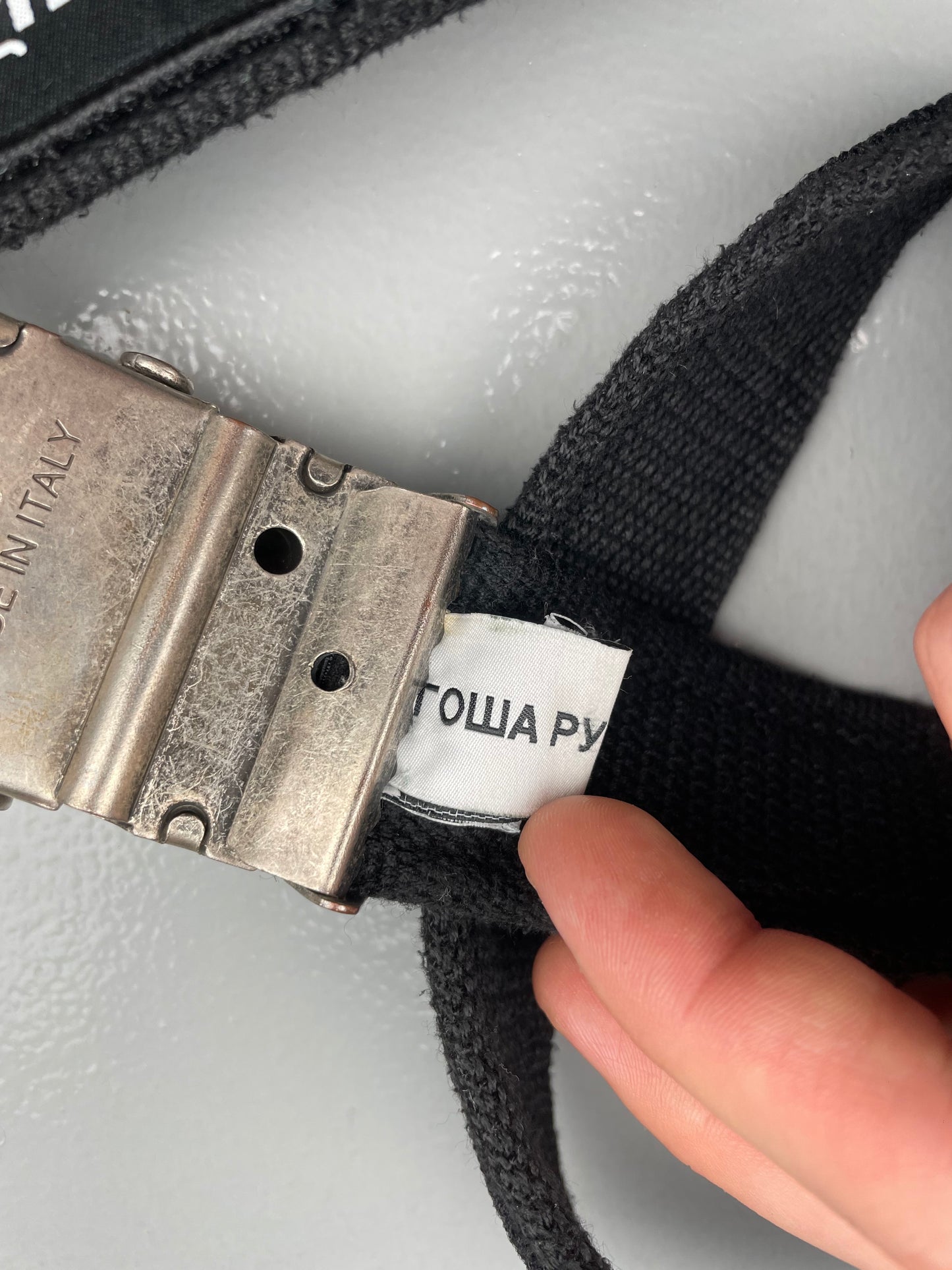 Gosha Rubchinskiy A/W 2018 velcro belt (black)