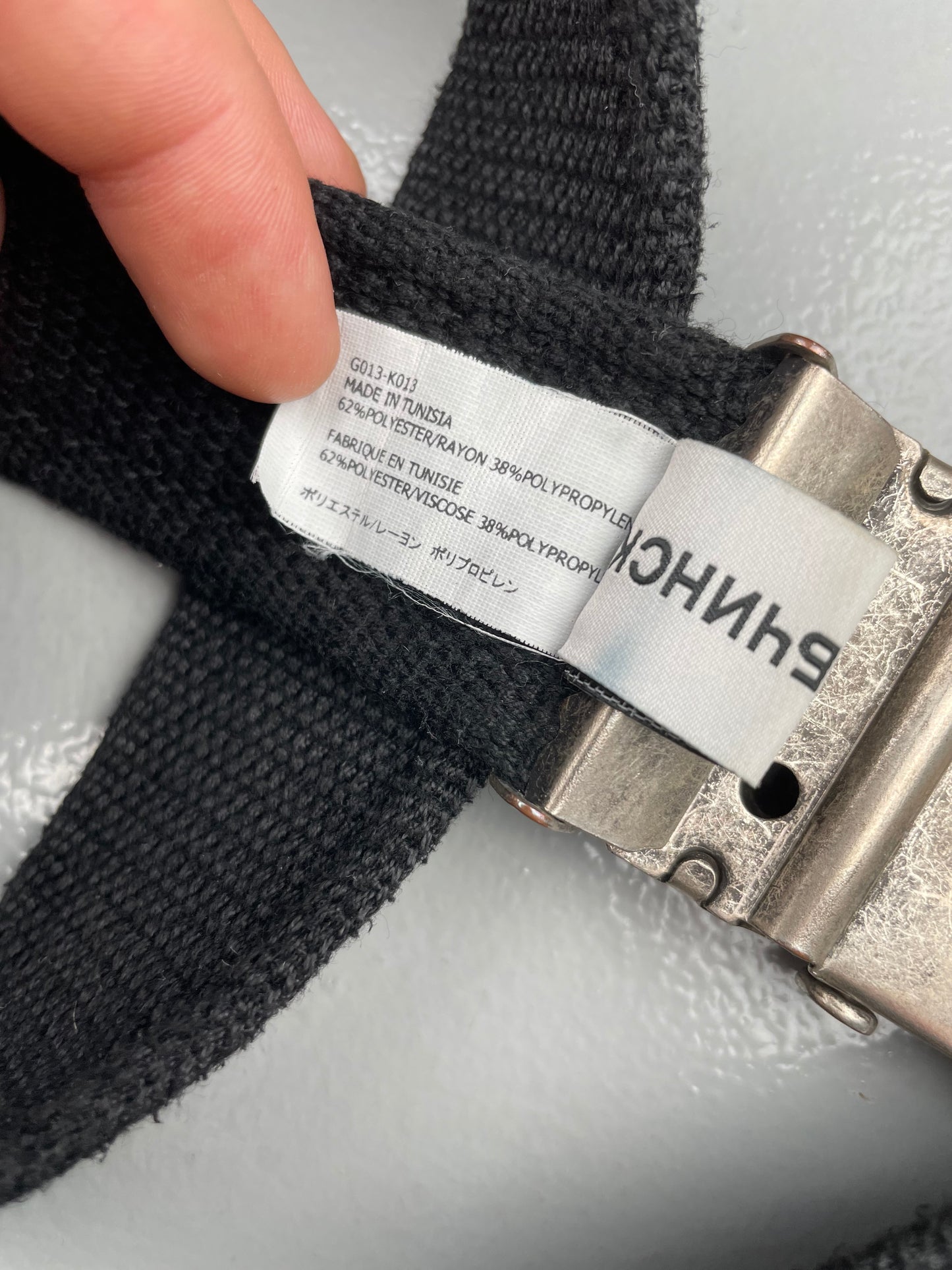 Gosha Rubchinskiy A/W 2018 velcro belt (black)
