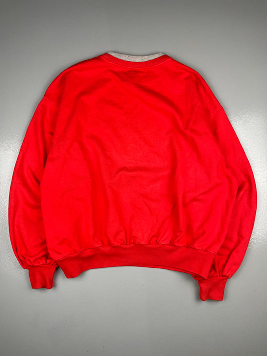 Gosha Rubchinskiy S/S 2018 double collar crewneck (red) - size M