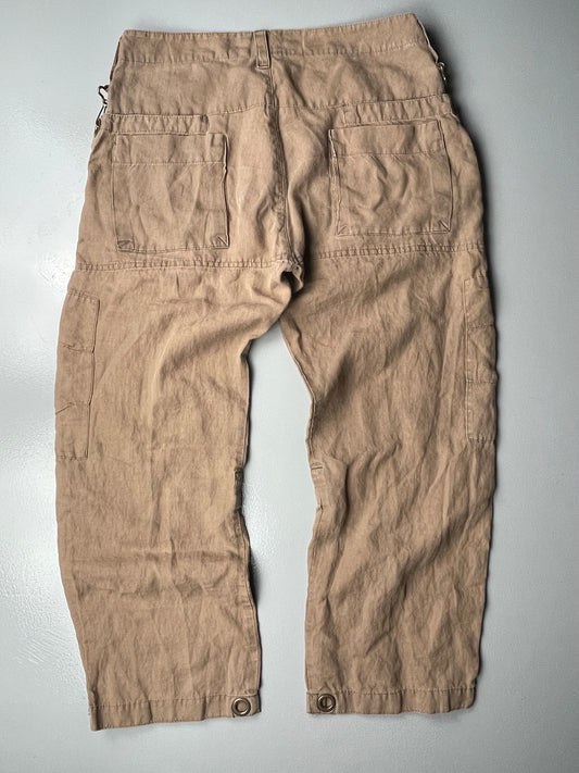 Y's linen and ramie cargo pants - unisex size 3