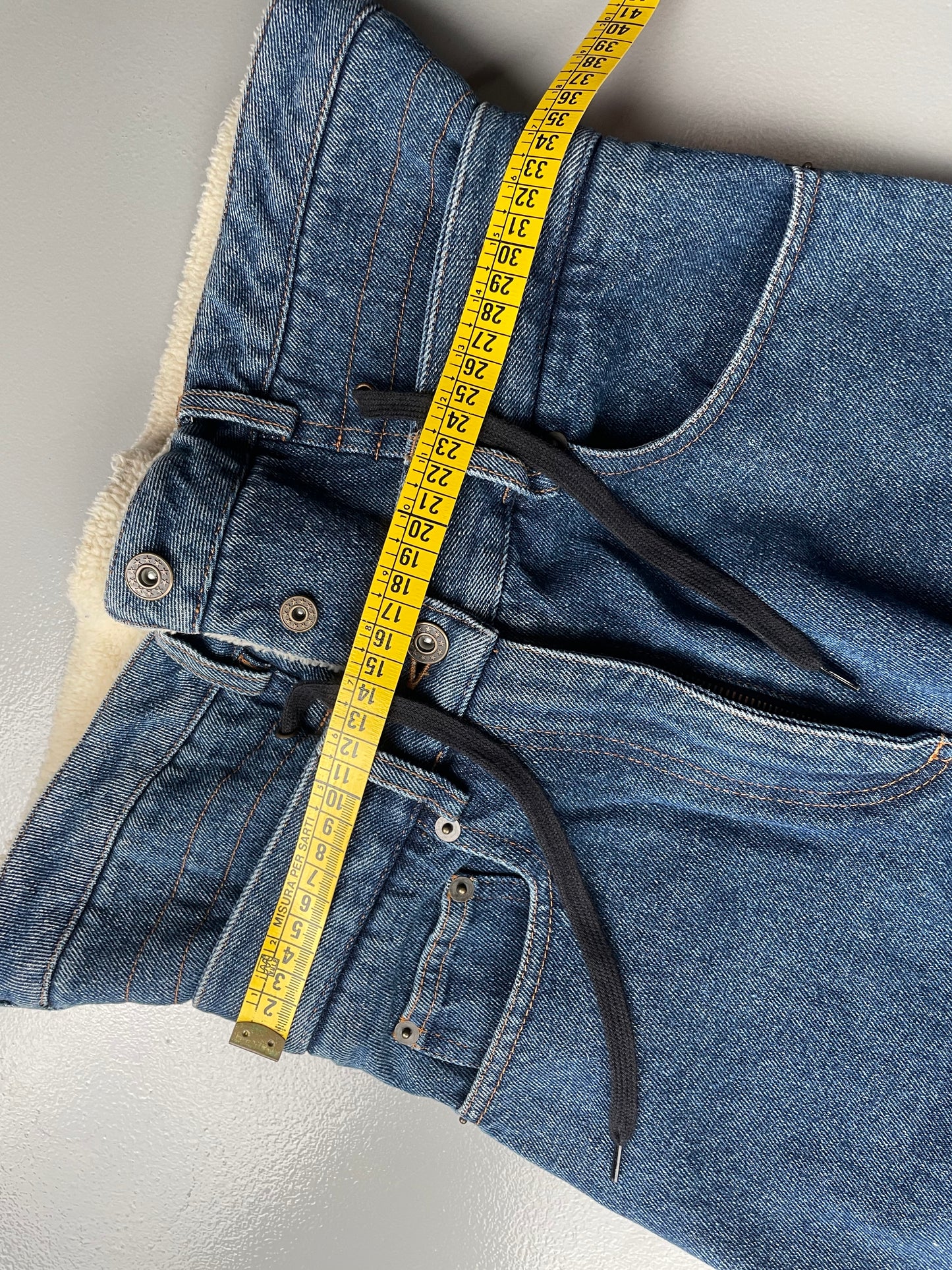 Y/Project double waist sherpa jeans - women's size 36