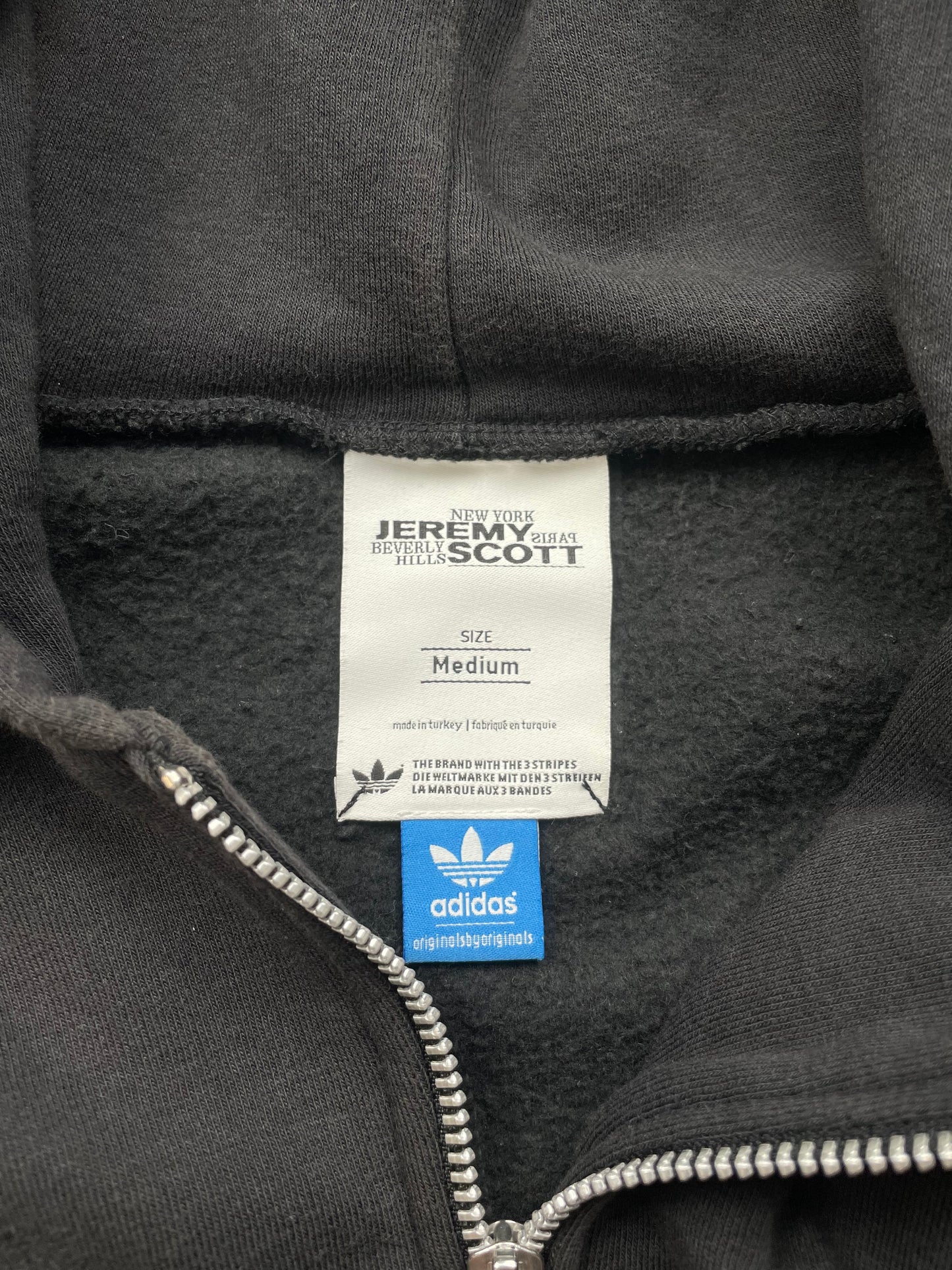 adidas Originals by Jeremy Scott A/W 2010 winged hoodie (black) - size M