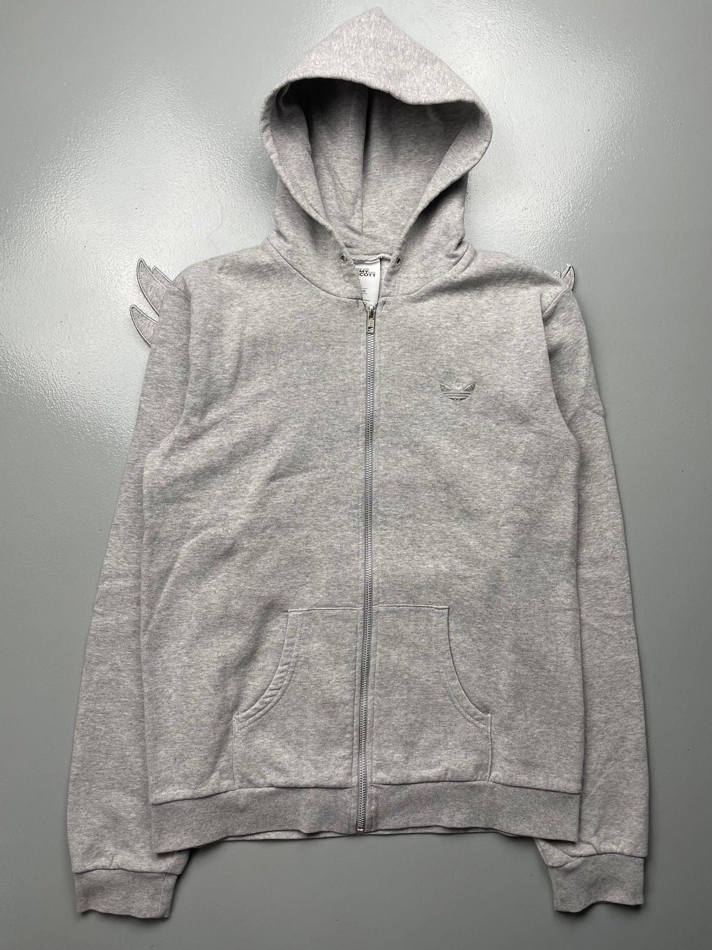 adidas Originals by Jeremy Scott A/W 2010 winged hoodie (grey) - size M