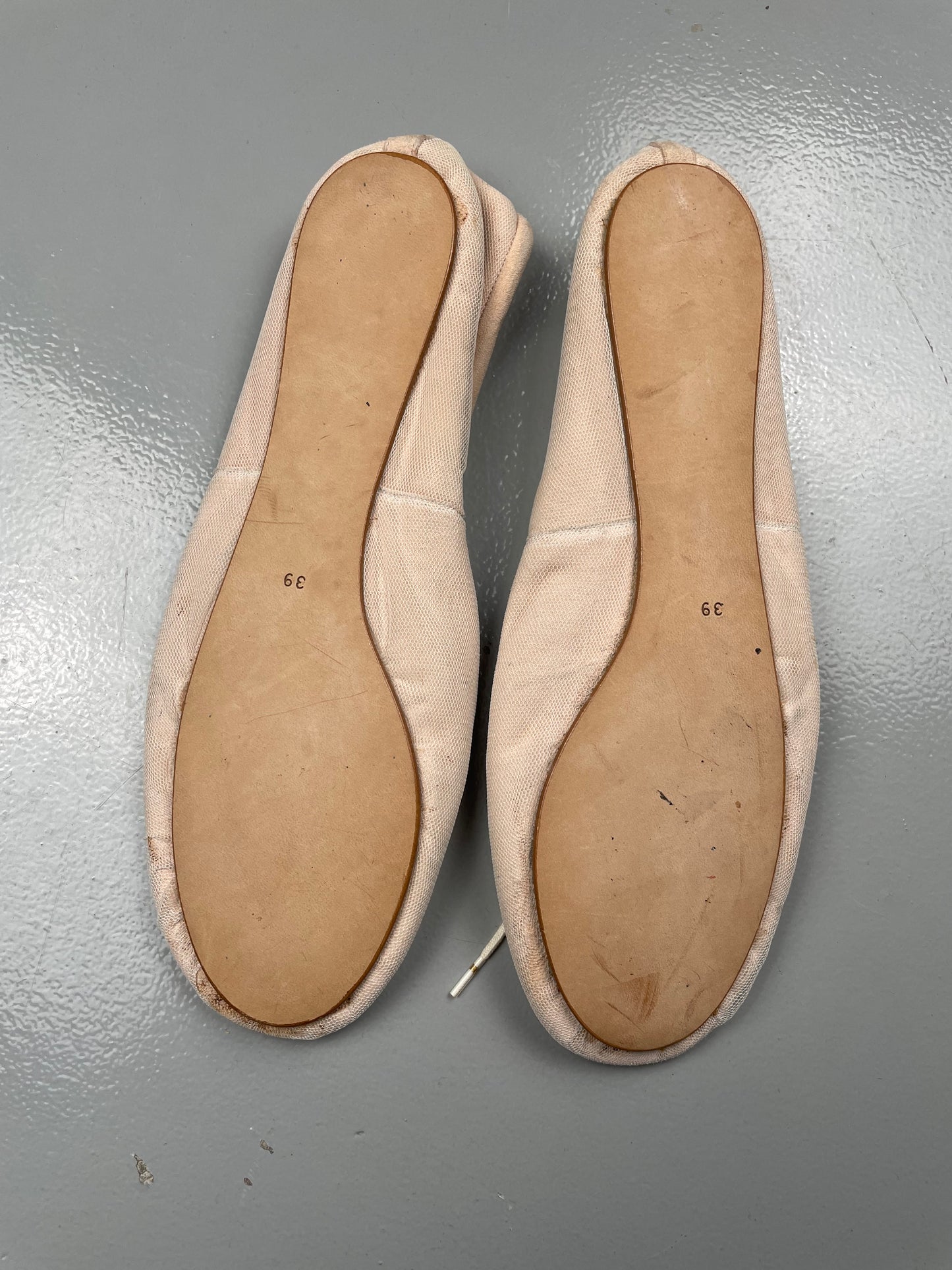 vintage Yohji Yamamoto leather and mesh ballerina - size 39